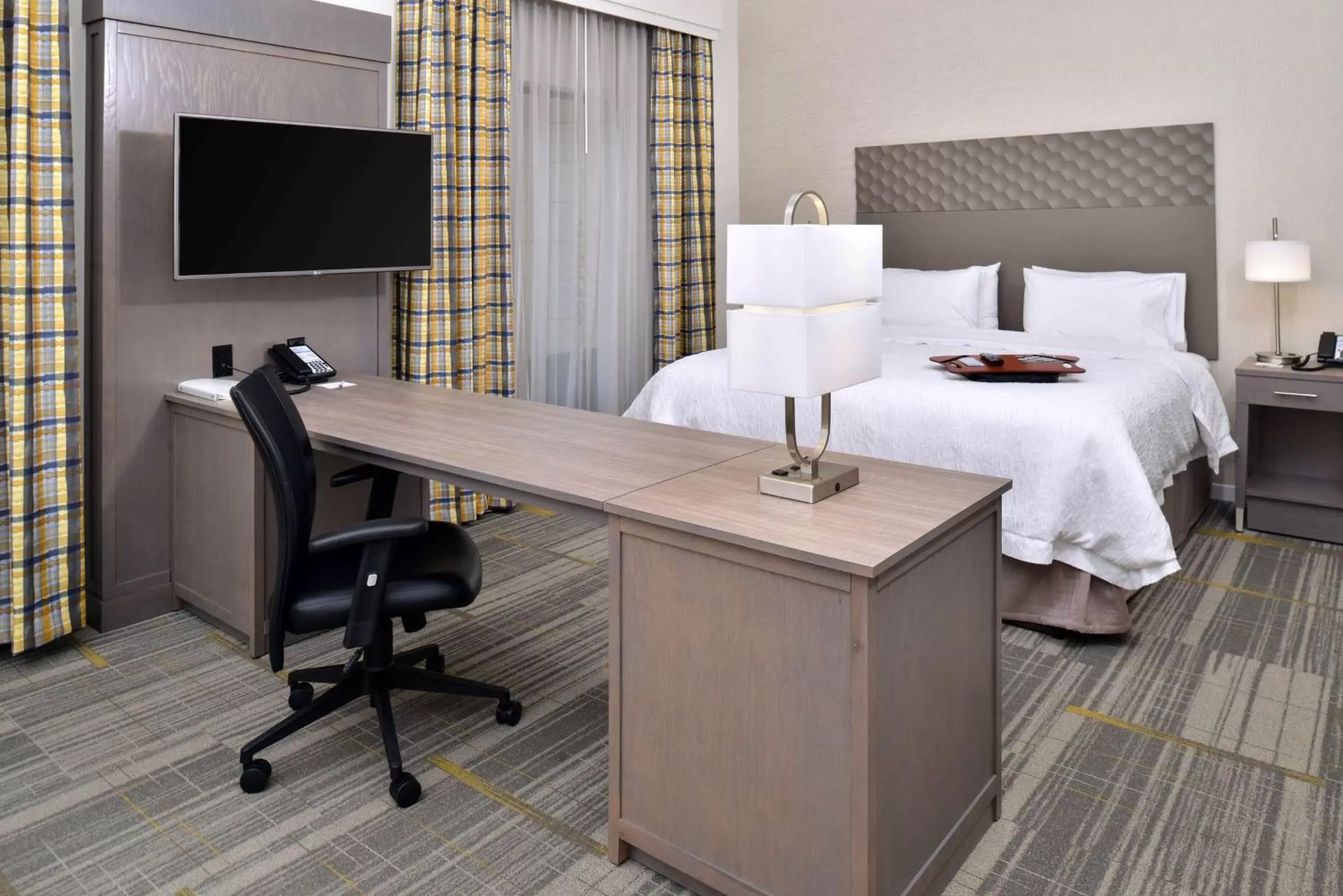 Bed, TV/Entertainment Center in Hampton Inn & Suites Shelby, North Carolina