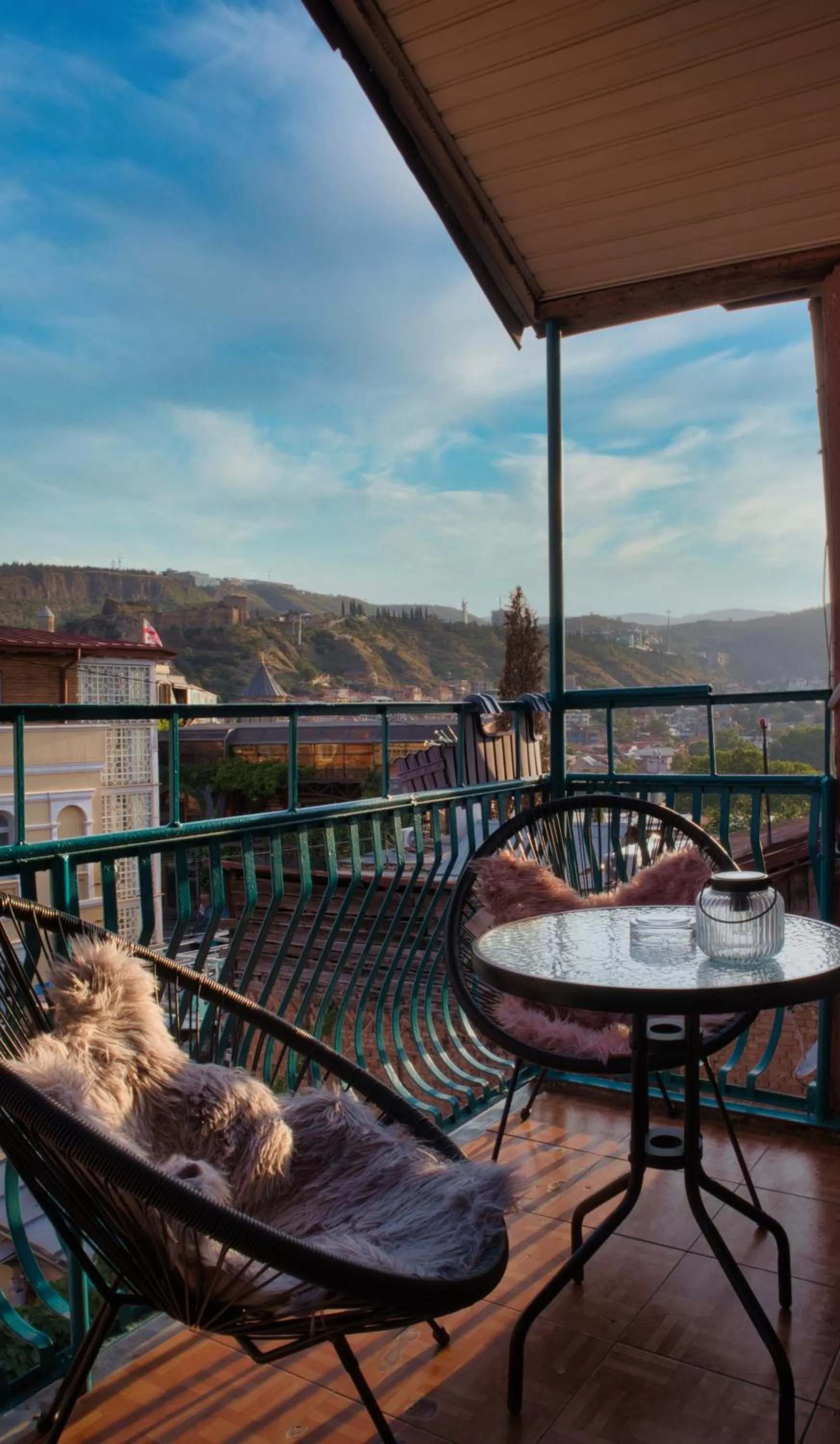 Natural landscape, Balcony/Terrace in Metekhi View Hotel