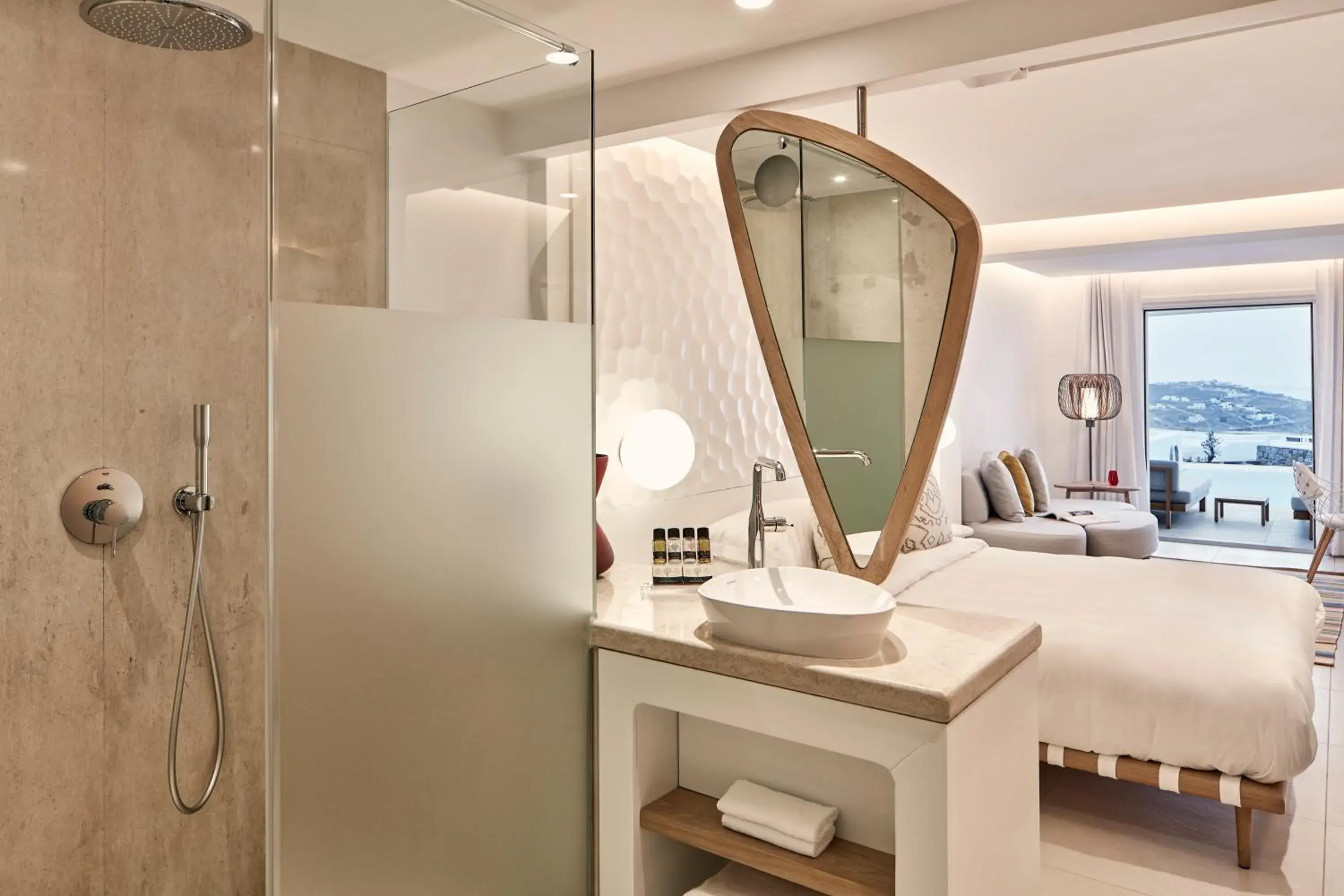 Shower, Bathroom in Myconian Kyma - Design Hotels