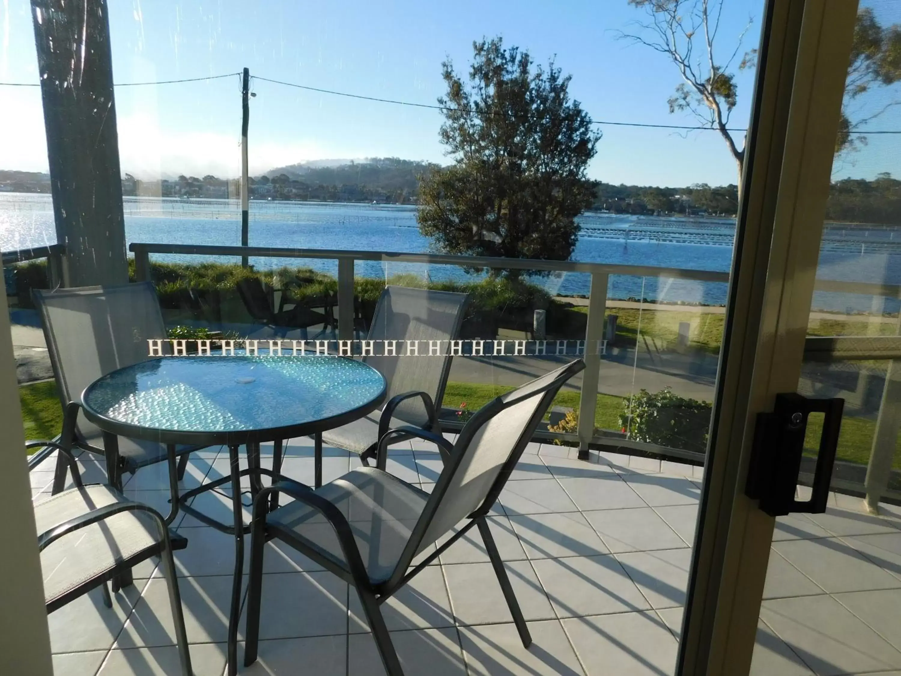 Balcony/Terrace, Pool View in Merimbula Lake Apartments