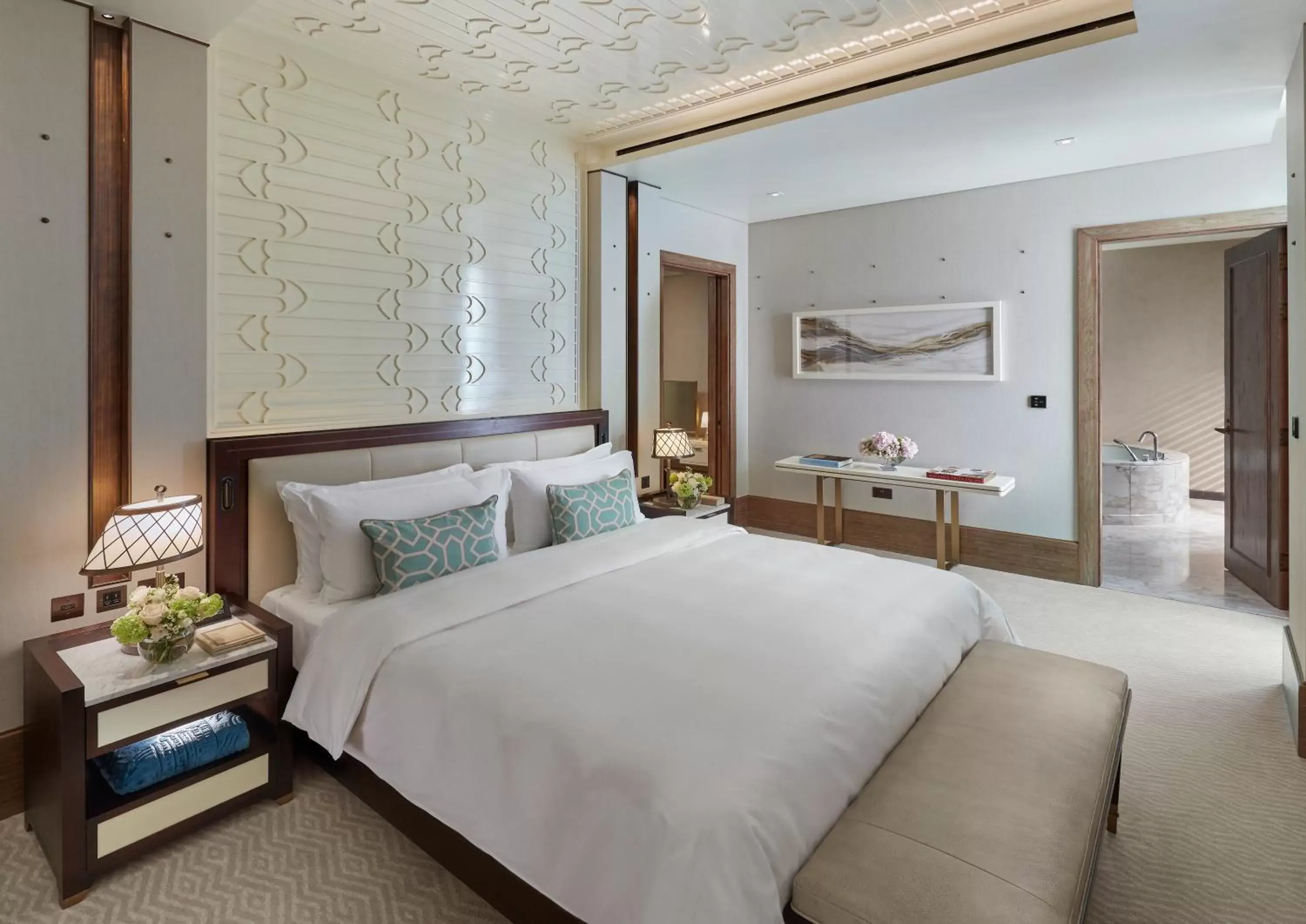 Bedroom, Bed in Mandarin Oriental, Doha