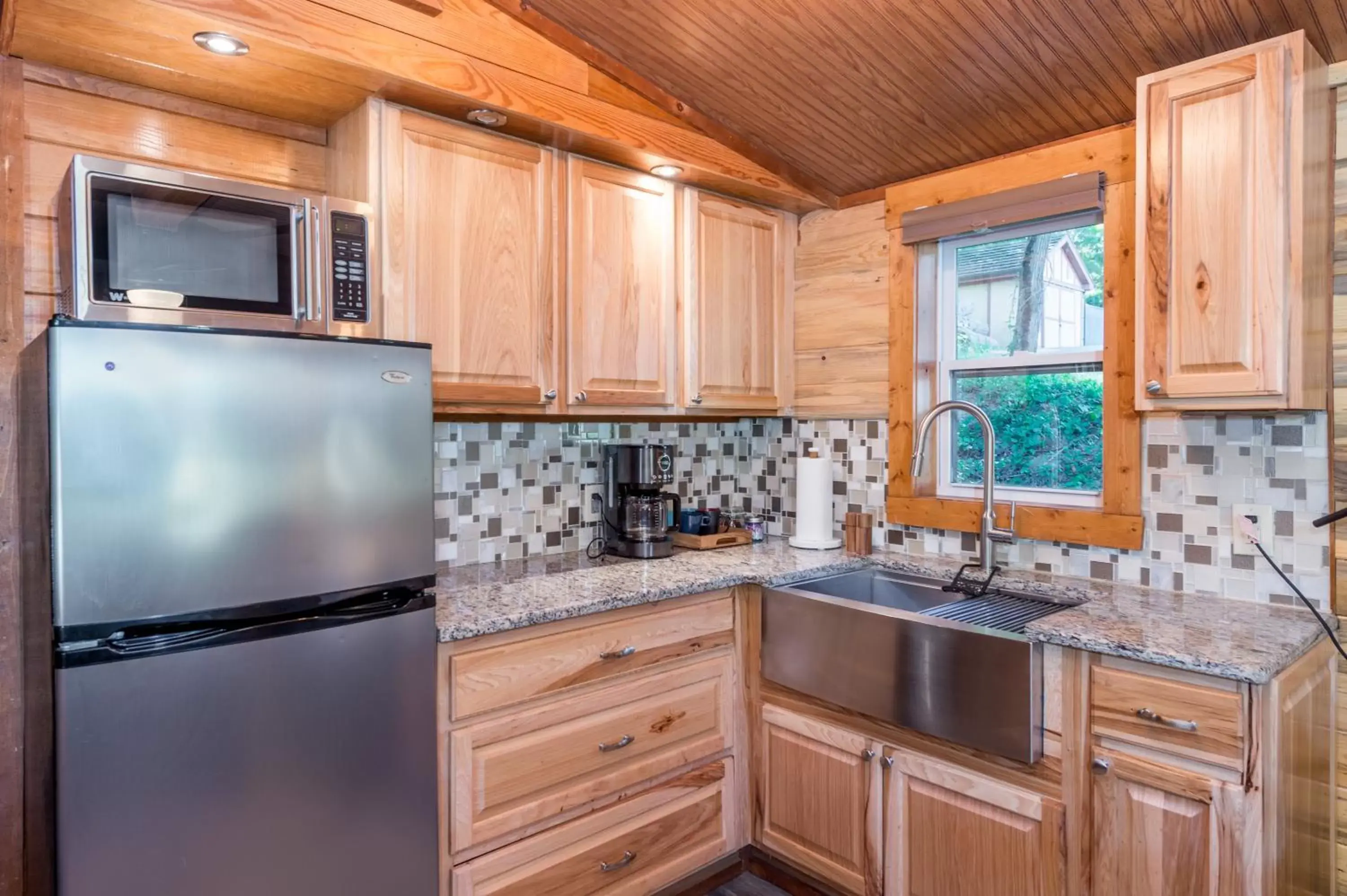 Kitchen/Kitchenette in Asheville River Cabins