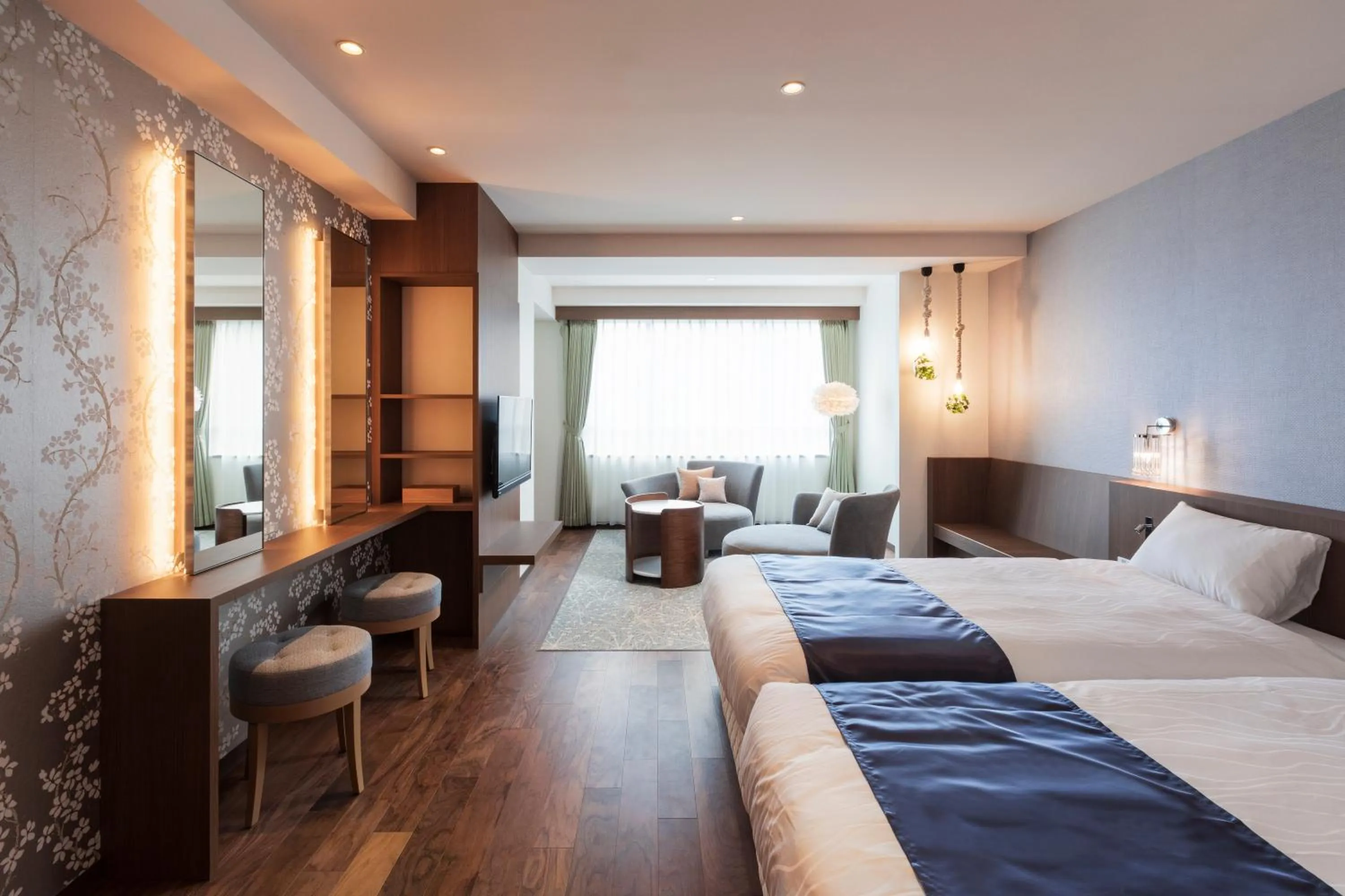 Living room, Bed in Kitayuzawa Mori no soraniwa