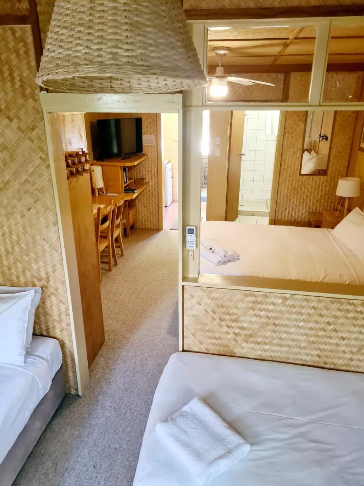 Bed in Tallow Beach Motel