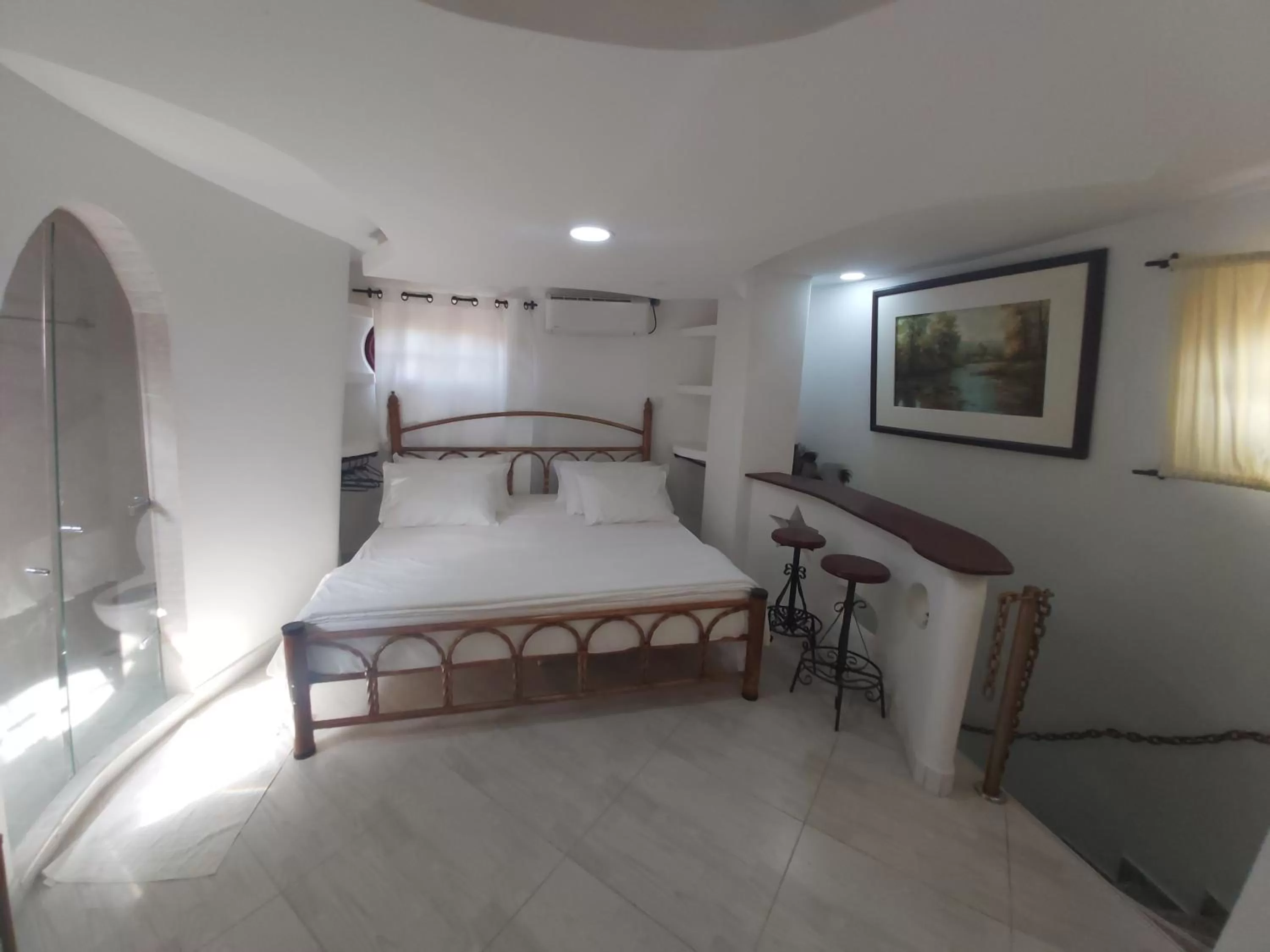 Bed in Eco-Hotel Villa Elina