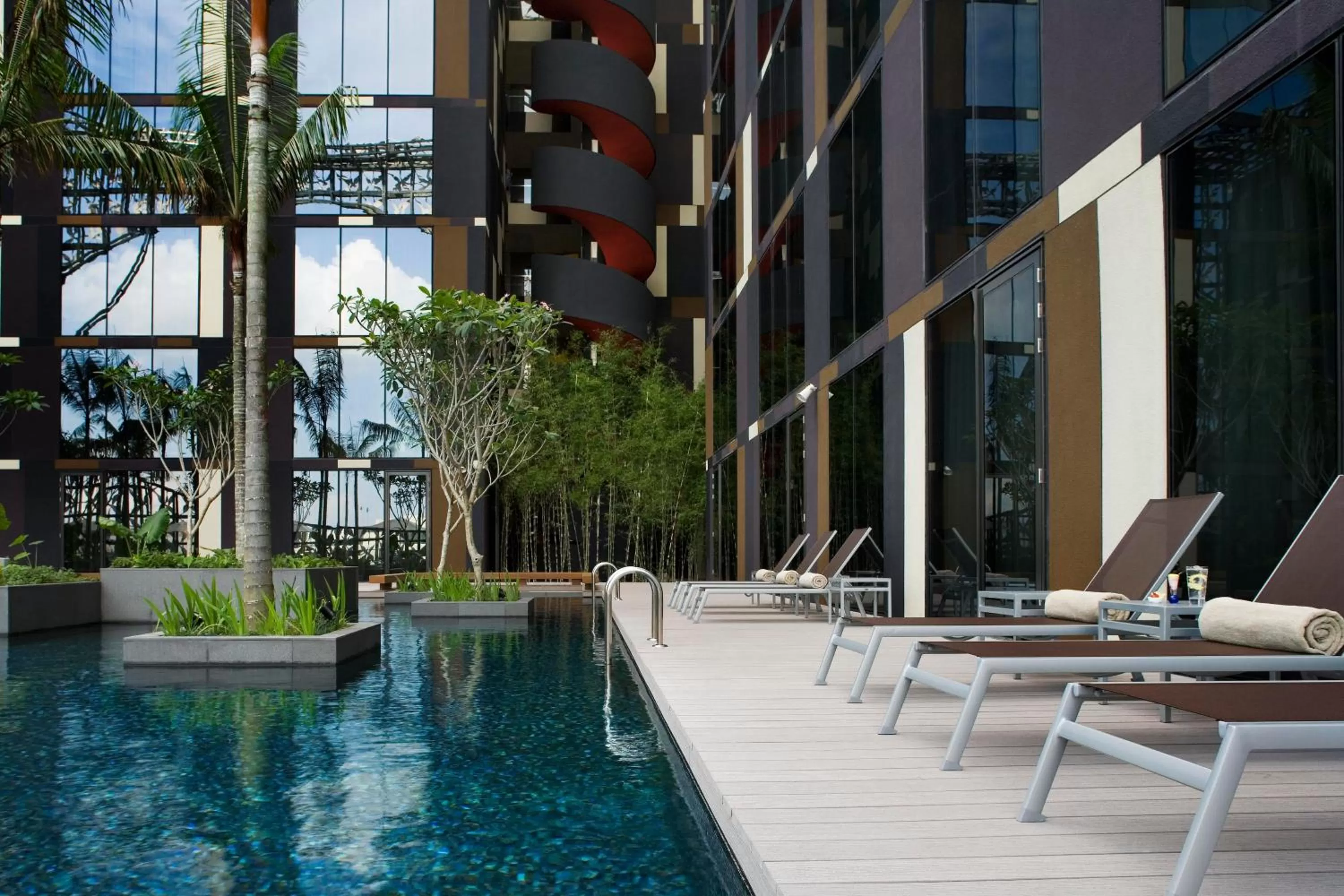 Swimming pool in Crowne Plaza Changi Airport by IHG