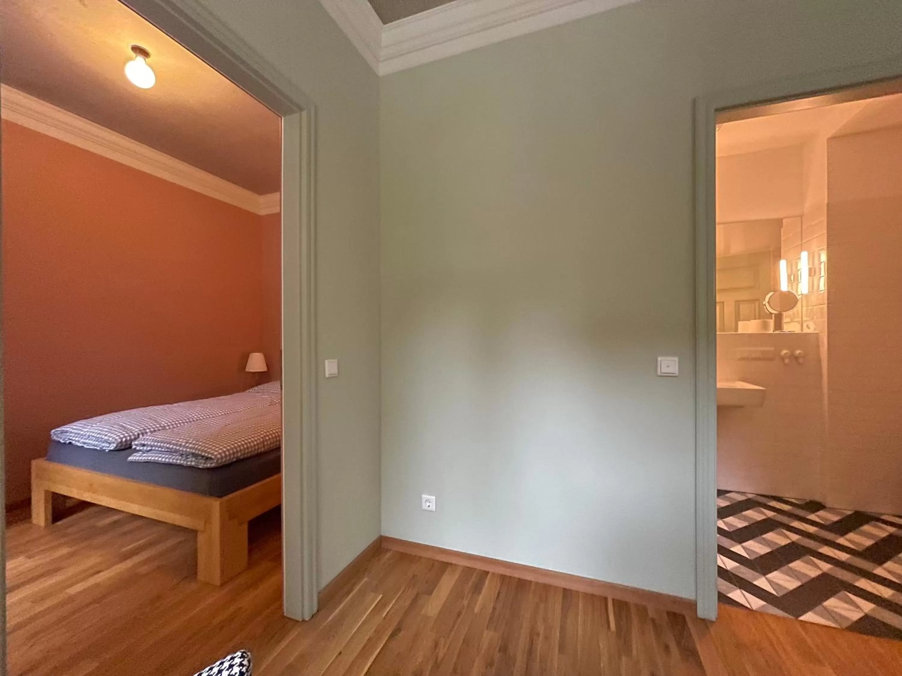 Bathroom, Bed in Gästehaus Phantasie