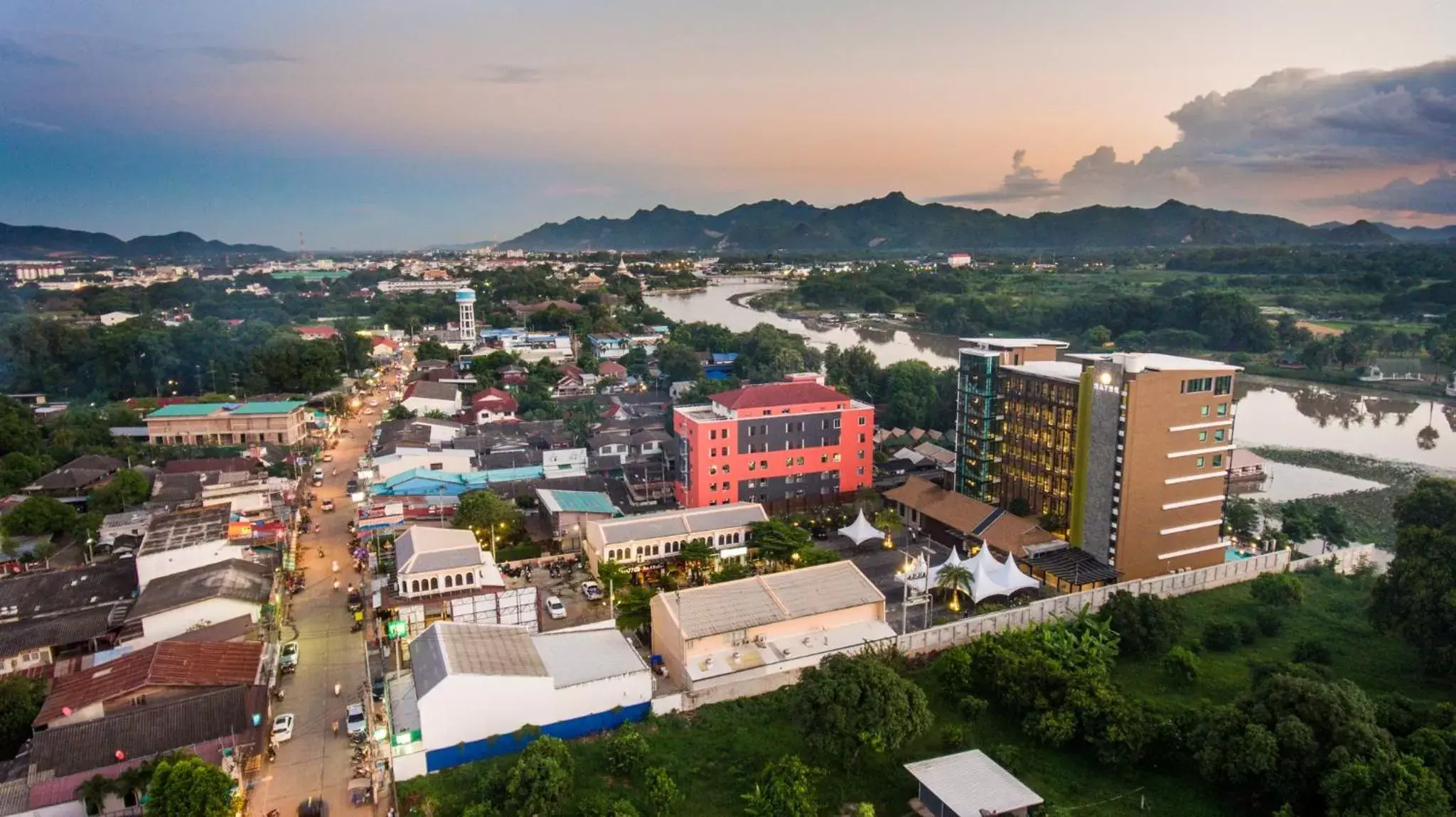 Natural landscape, Bird's-eye View in Natee The Riverfront Hotel Kanchanaburi