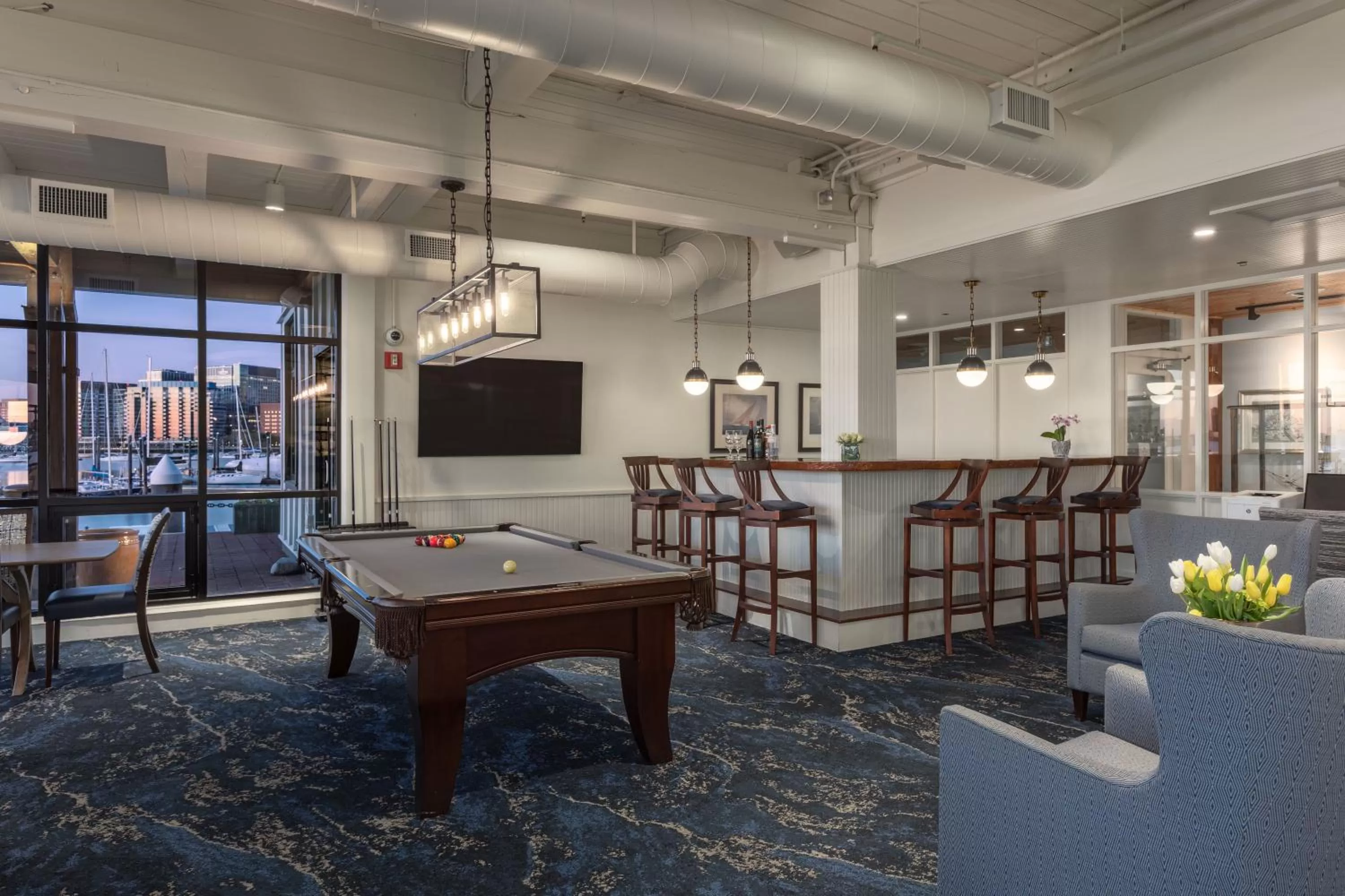 Property building, Billiards in Boston Yacht Haven