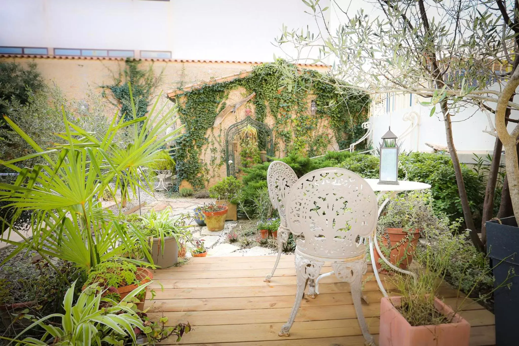 Balcony/Terrace in Carcassonne Bed and Breakfast du Palais