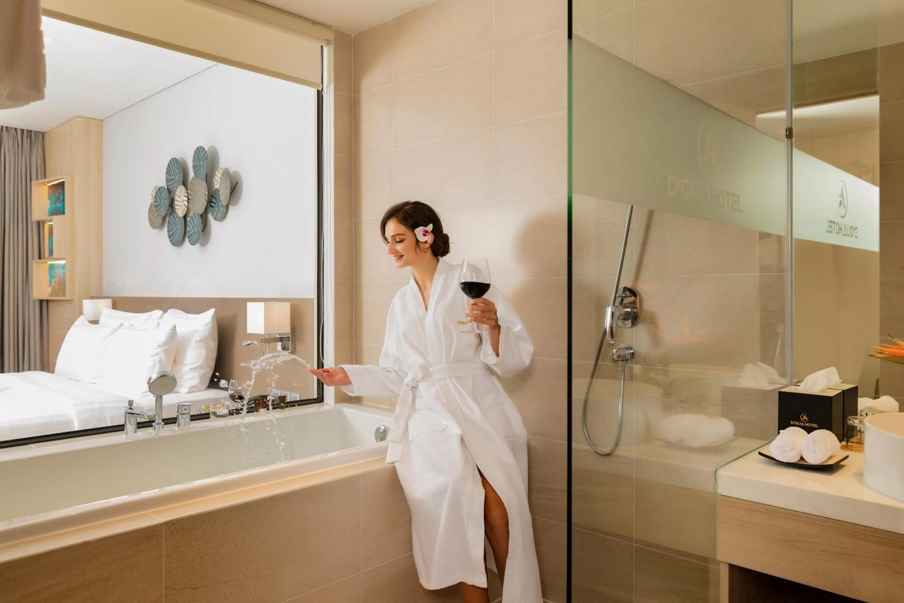 Bathroom in DQua Hotel