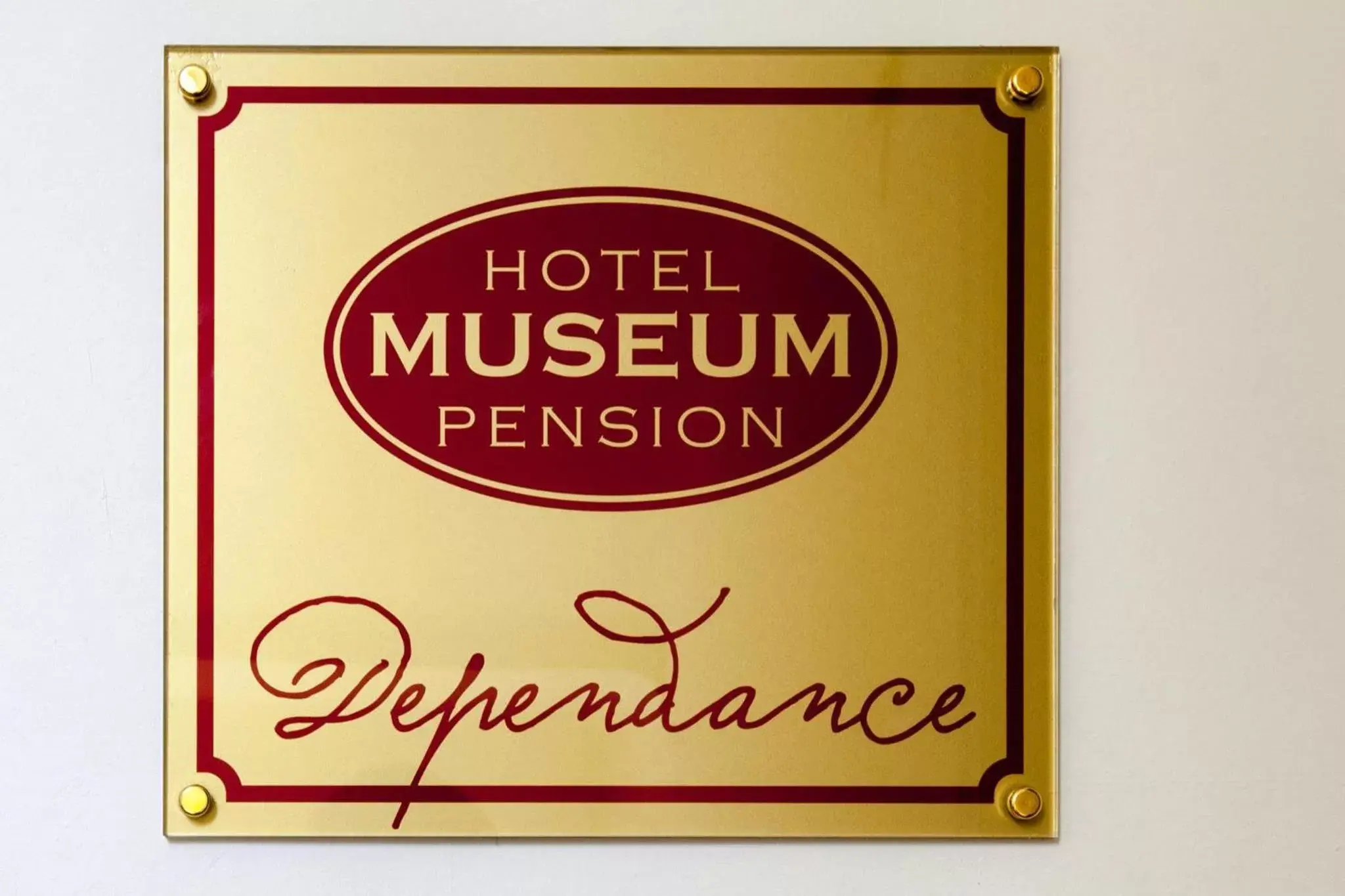 Logo/Certificate/Sign in Hotel Pension Museum