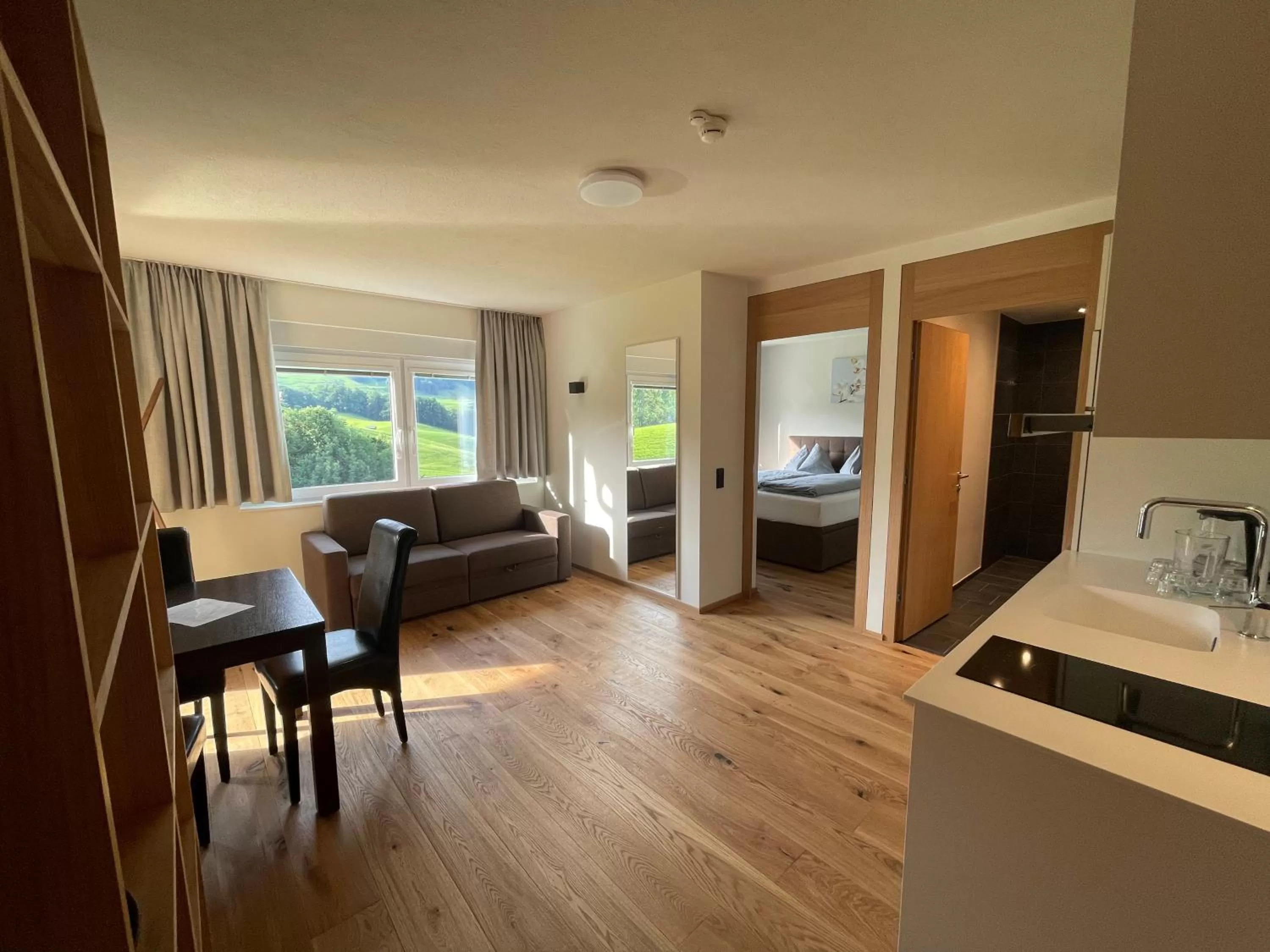 Bed in Panoramahotel Sonnhalde