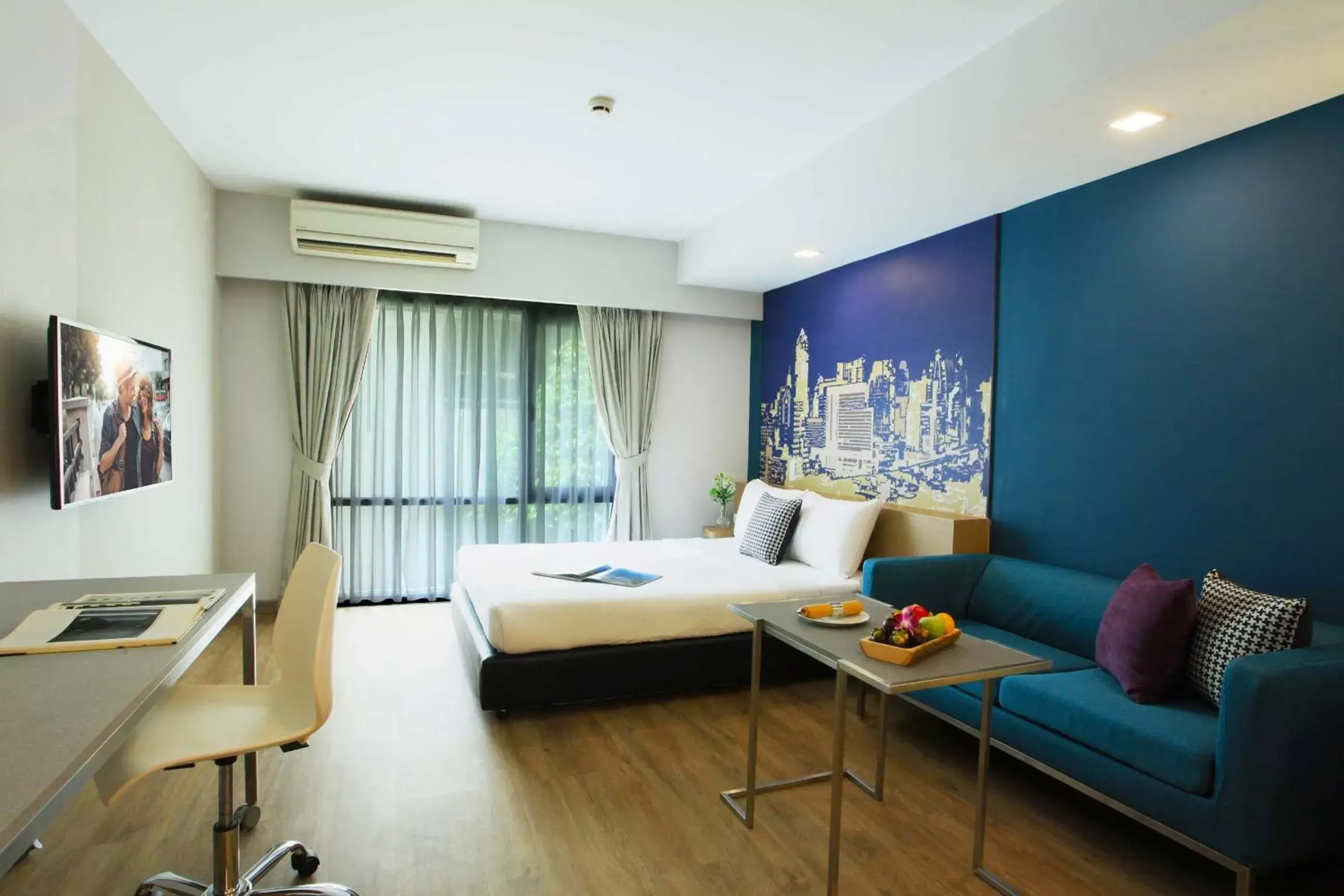 Living room in Citadines Sukhumvit 8 Bangkok - SHA Extra Plus Certified