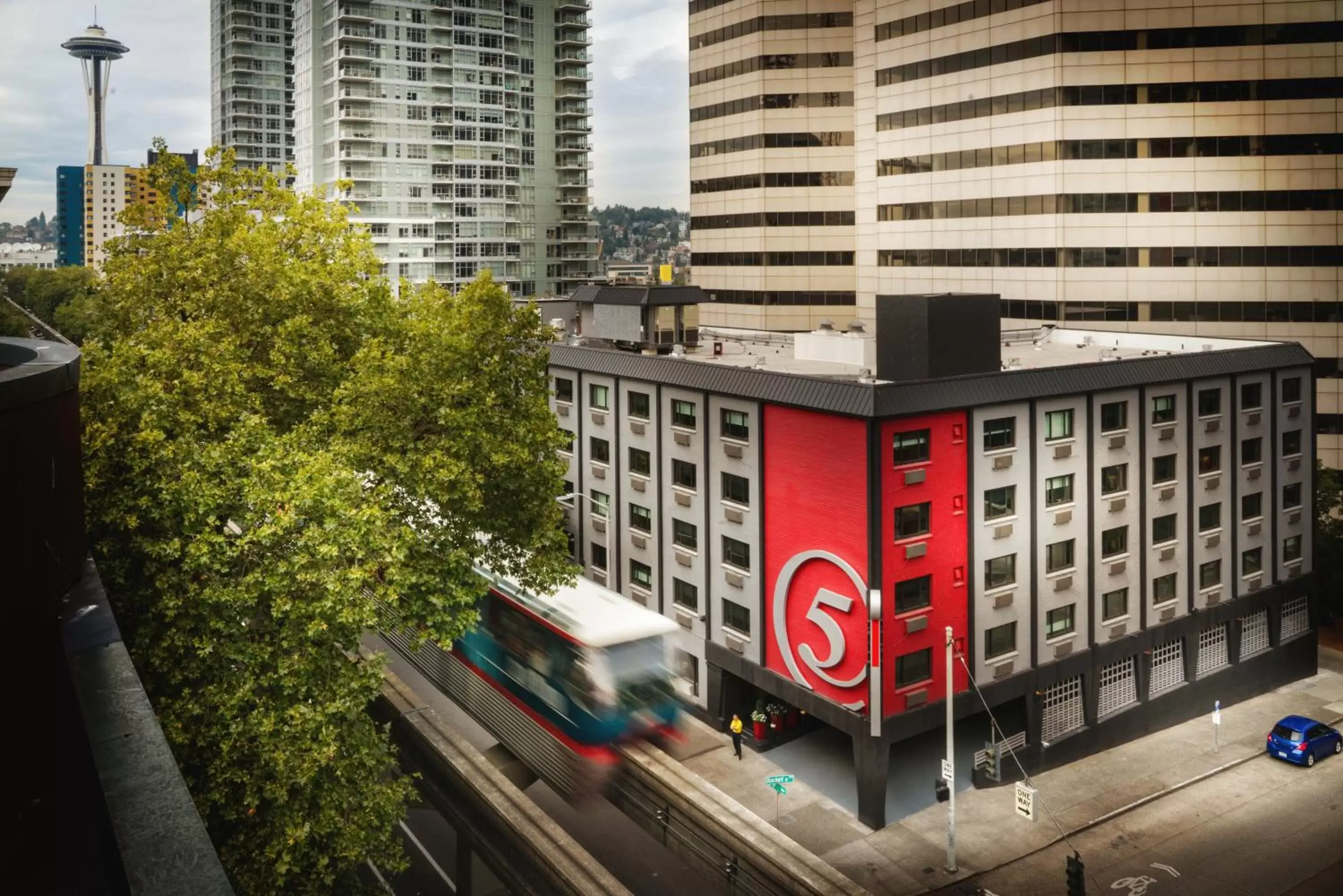 Property building in Staypineapple, Hotel FIVE, Downtown Seattle