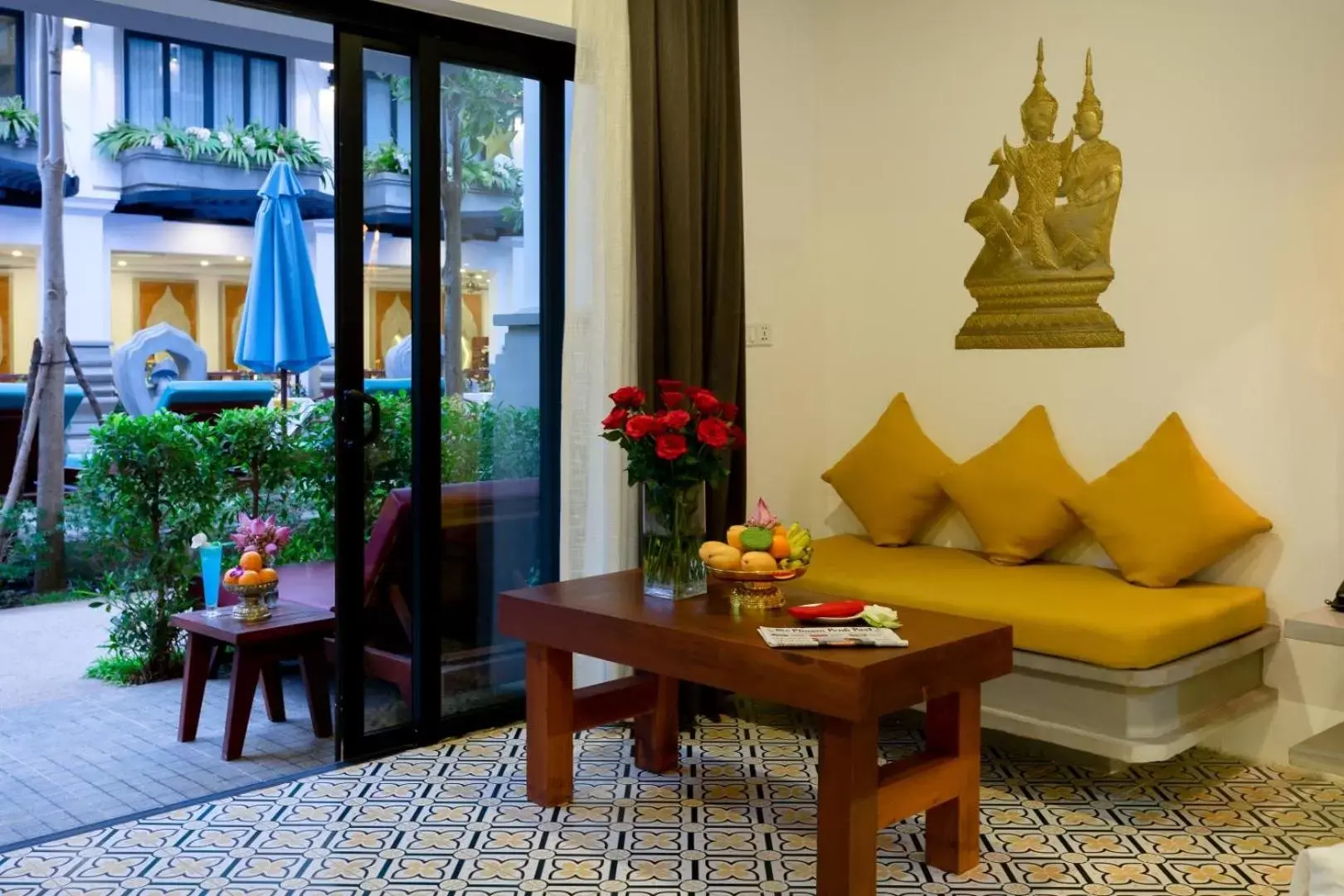 Balcony/Terrace, Seating Area in Khmer Mansion Residence