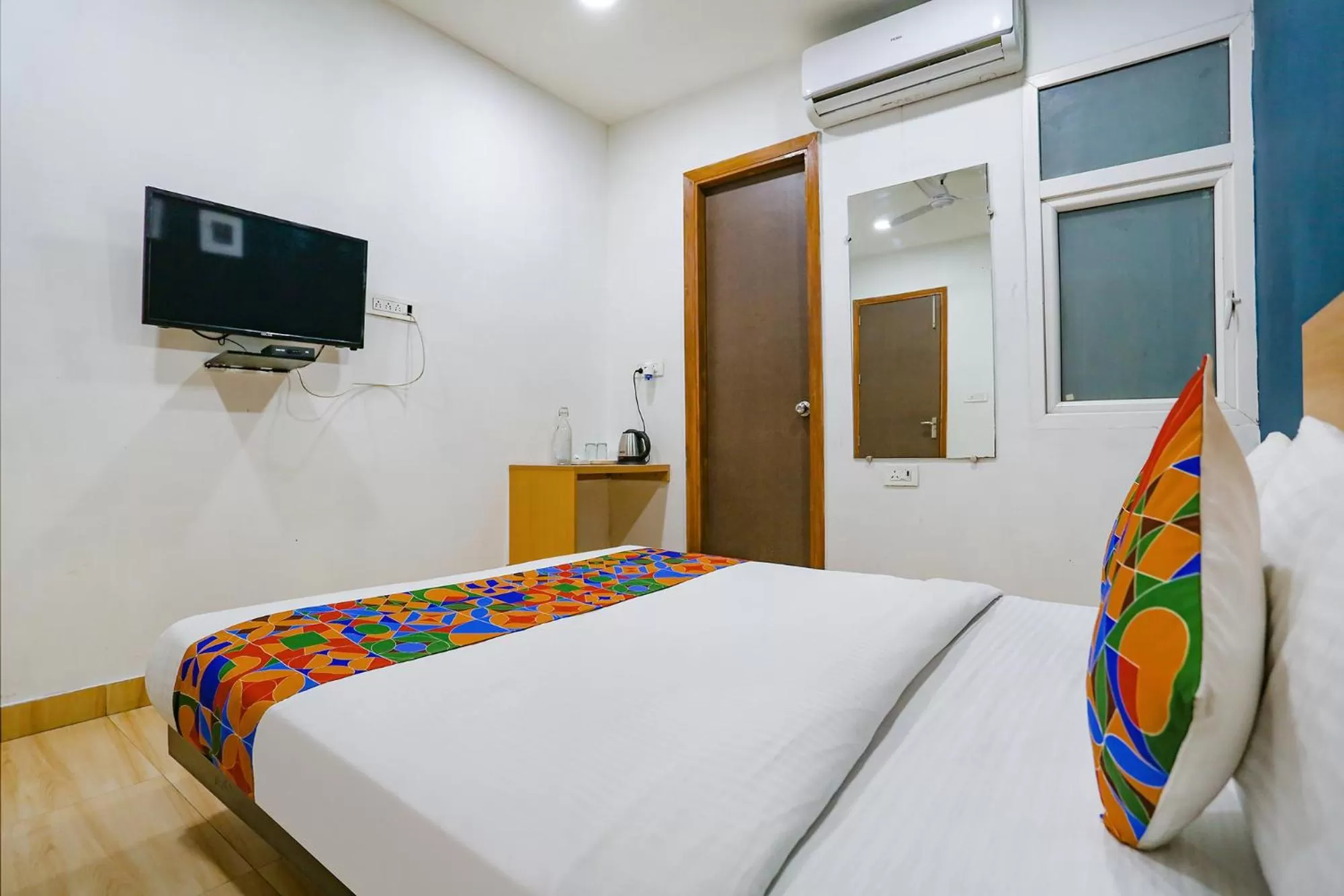 Bed in FabHotel F9 Peeragarhi