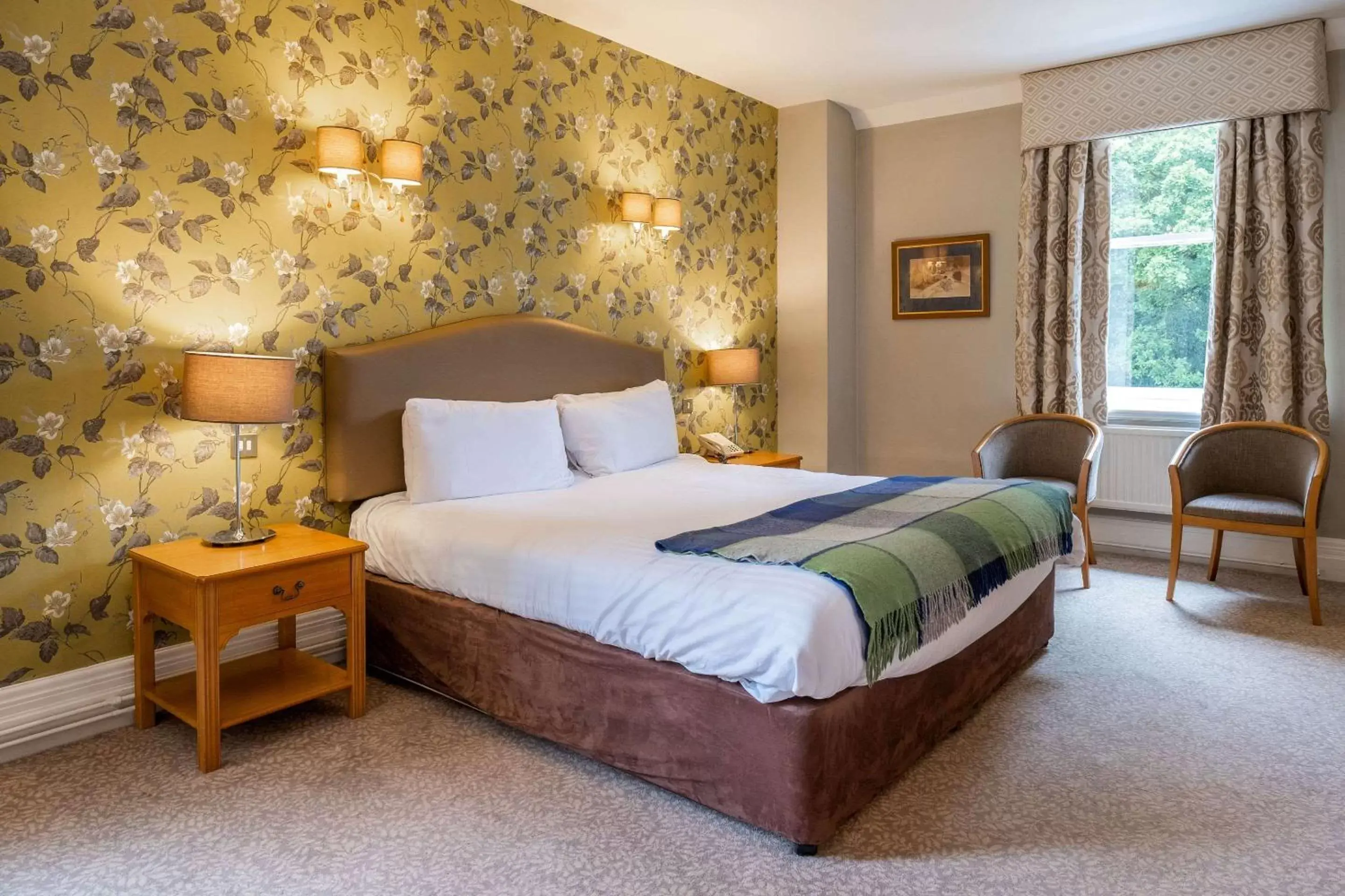 Bed in Makeney Hall Hotel