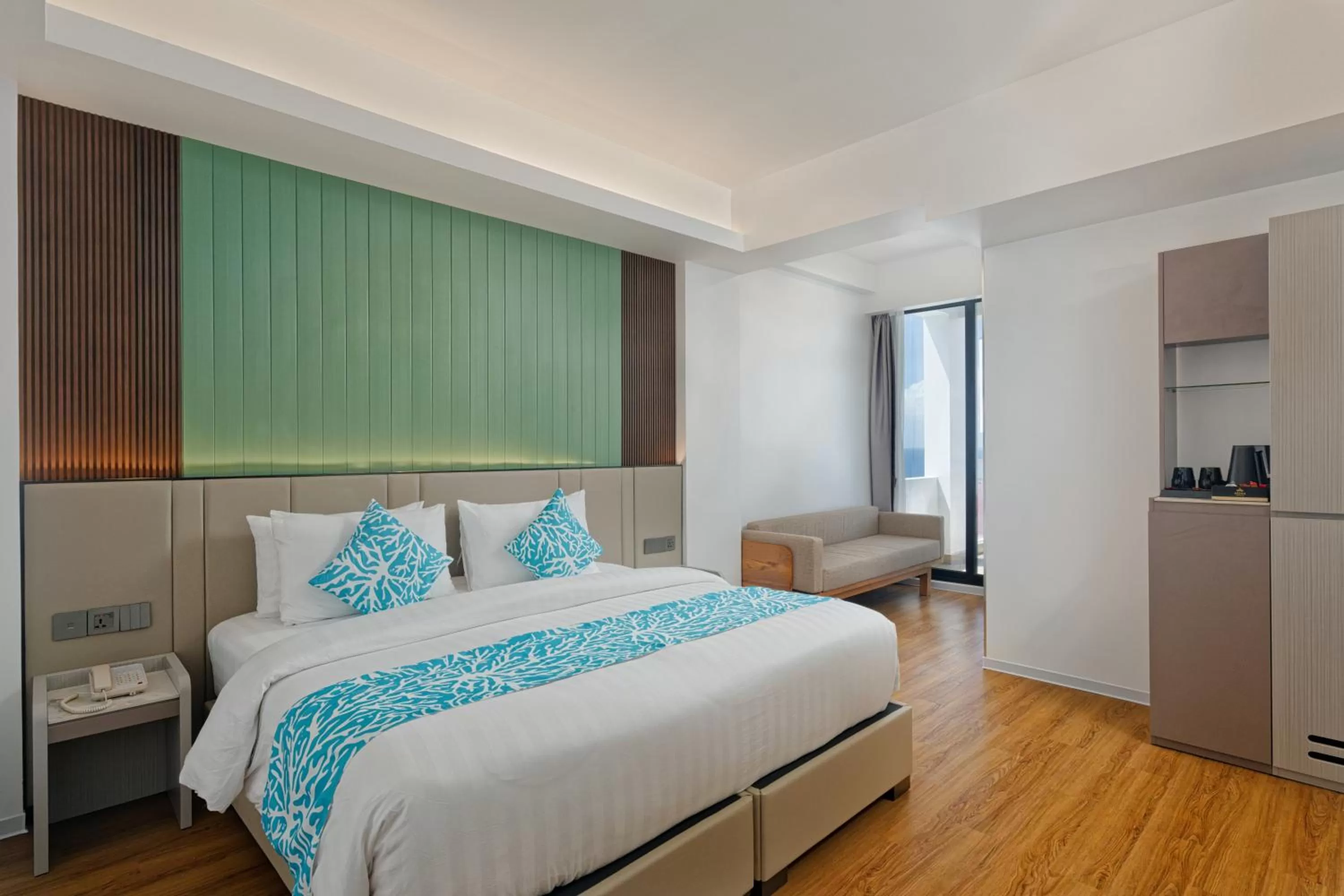 Bed in Arena Beach Hotel