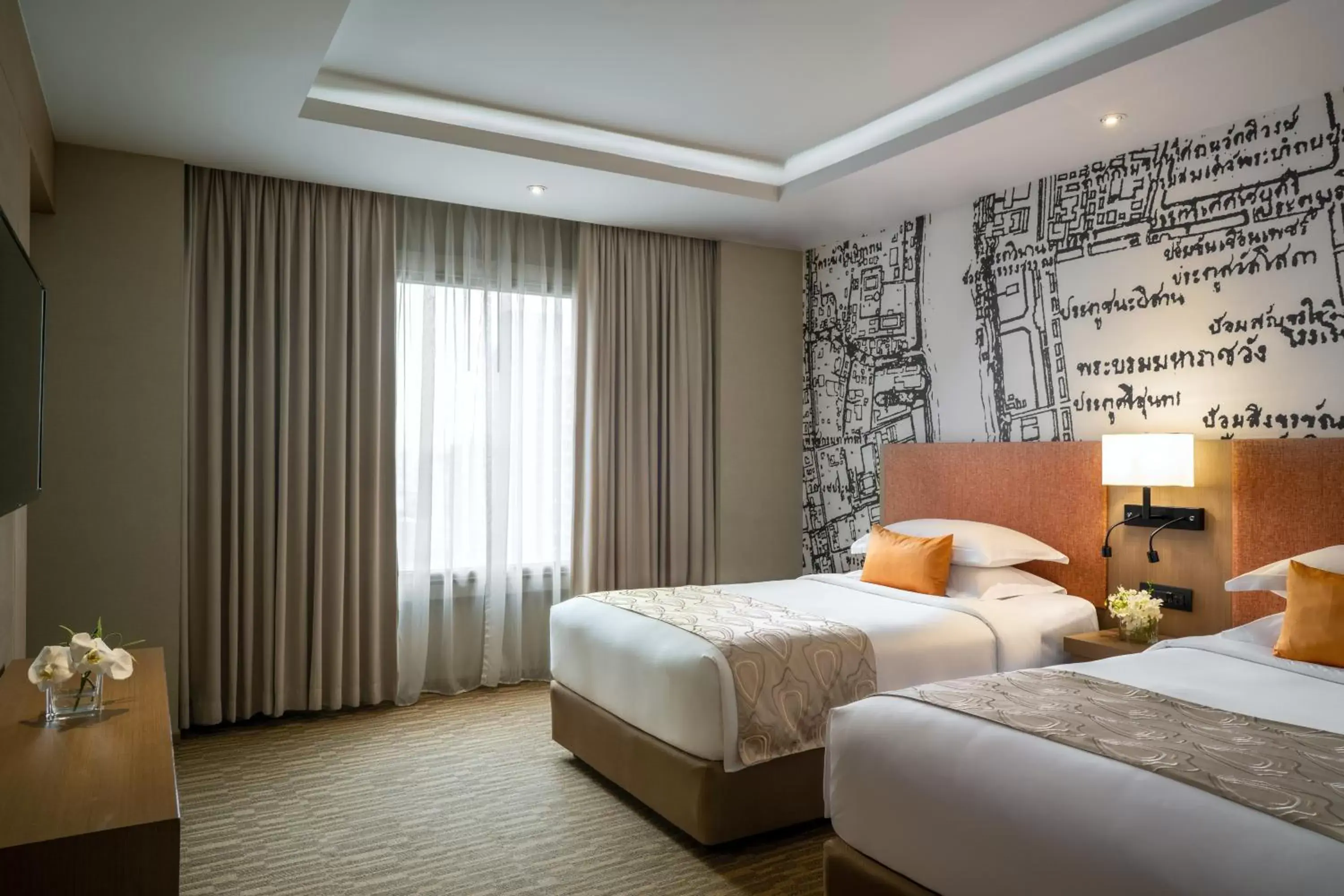 Bedroom, Bed in Grand Fortune Hotel Bangkok - SHA Extra Plus