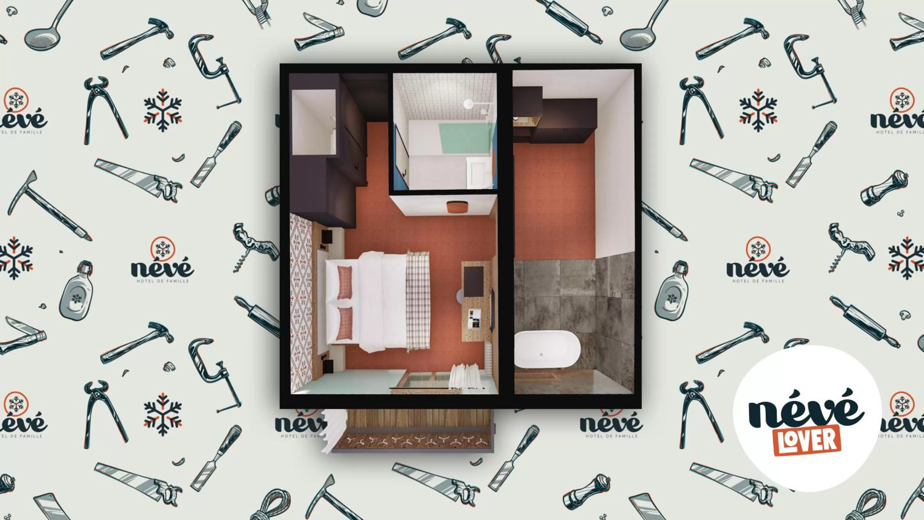 Floor plan in Hôtel Névé