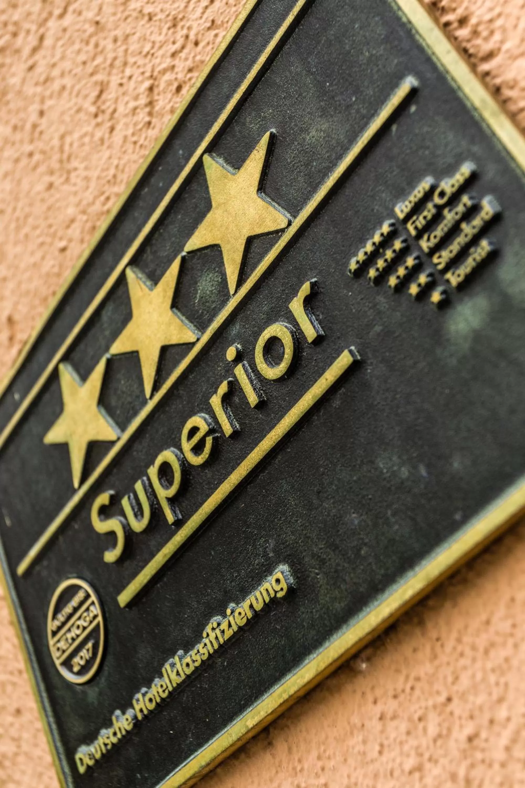 Certificate/Award in Hotel Rappen Rothenburg ob der Tauber