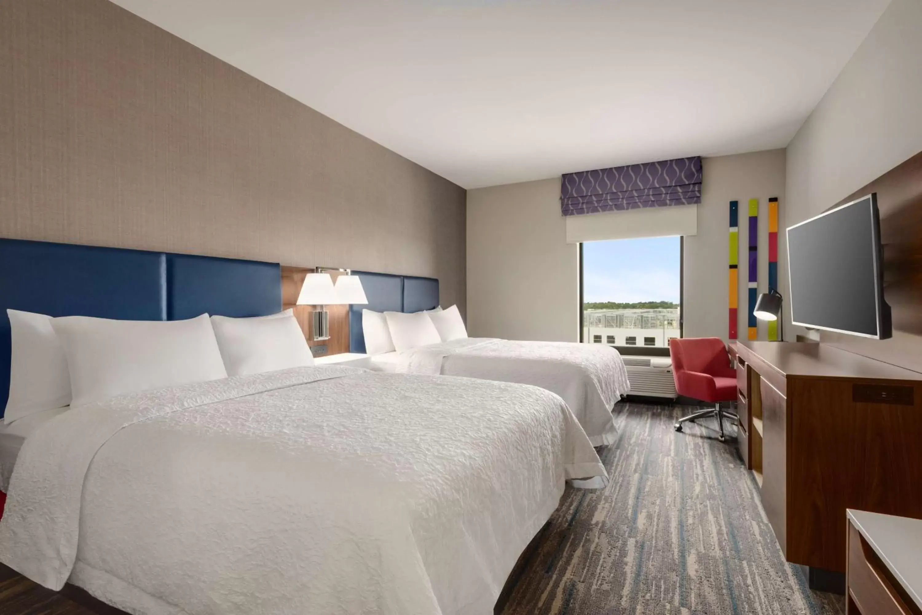 Queen Room with Two Queen Beds - Mobility/Hearing Accessible in Hampton Inn & Suites Norman-Conference Center Area, Ok Queen Room with Two Queen Beds - Mobility/Hearing Accessible in Hampton Inn & Suites Norman-Conference Center Area, Ok