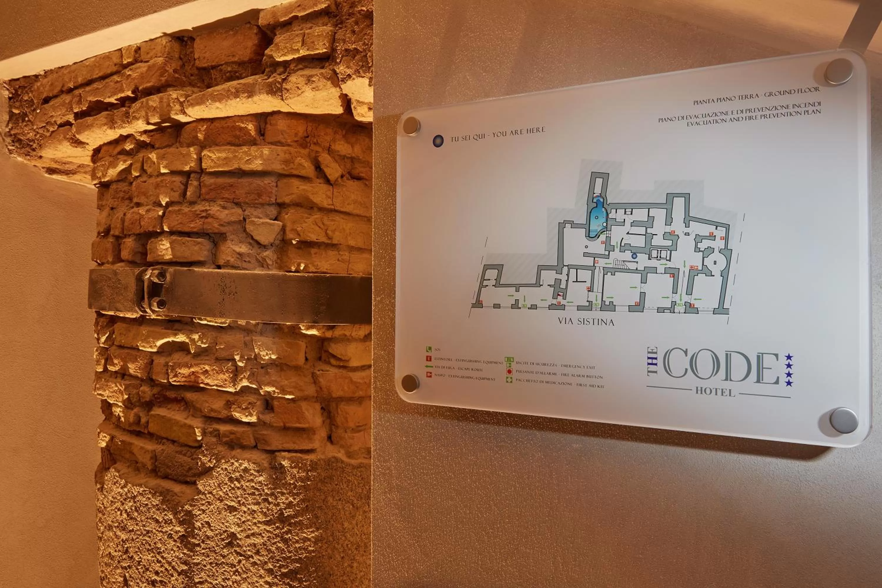 Decorative detail in The Code Hotel