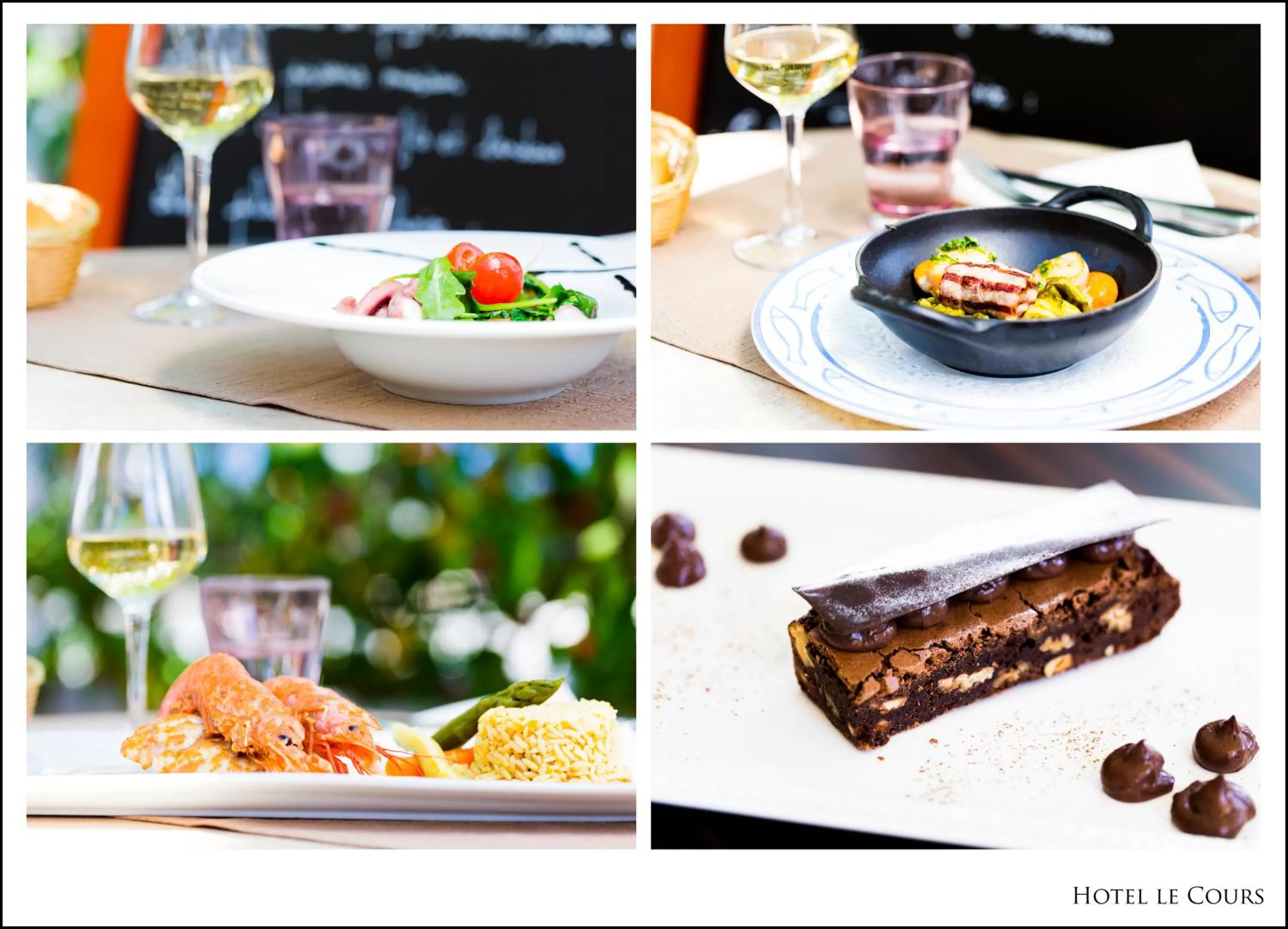 Lunch in Logis Hôtel Restaurant Le Cours