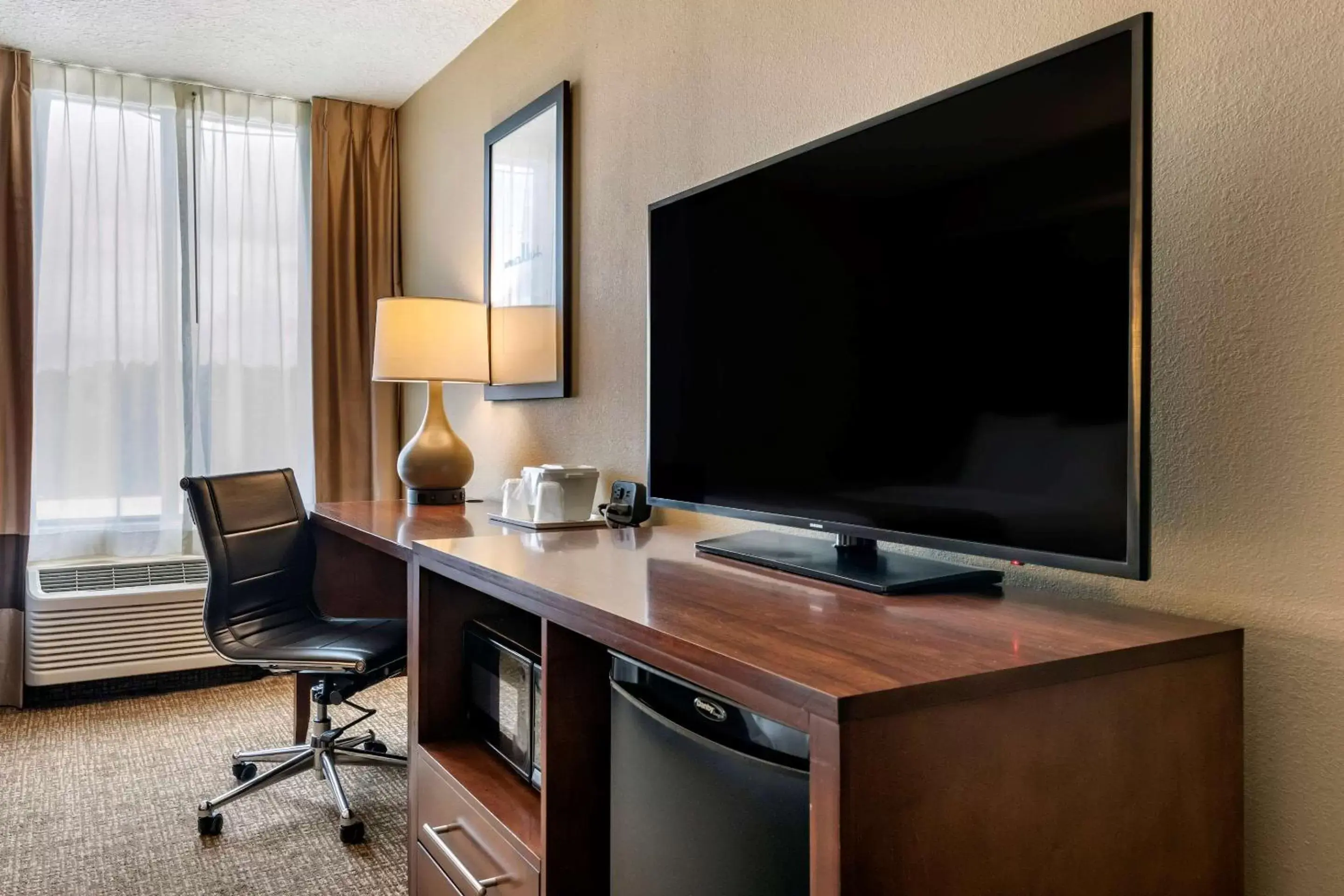 Bedroom, TV/Entertainment Center in Comfort Suites Baymeadows Near Butler Blvd