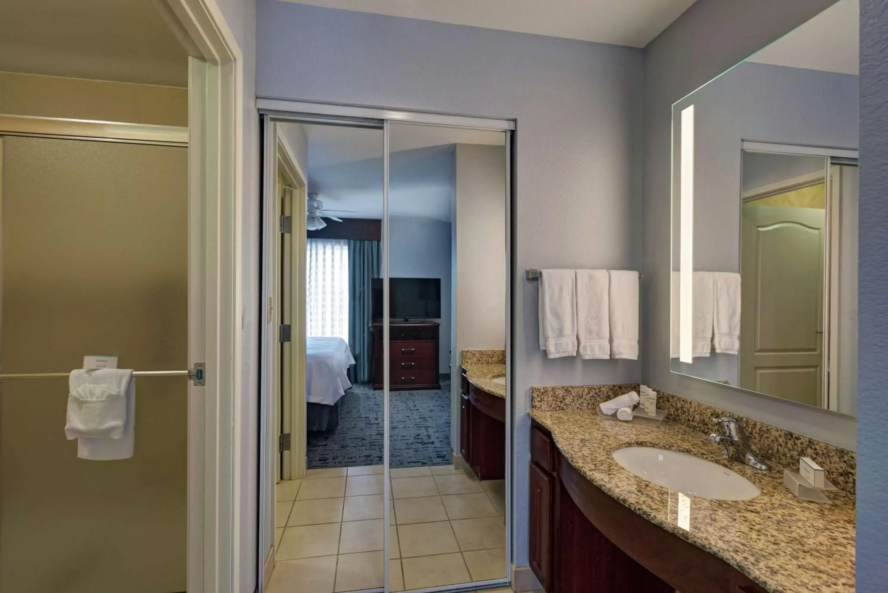 Bedroom, Bathroom in Homewood Suites by Hilton Fort Collins