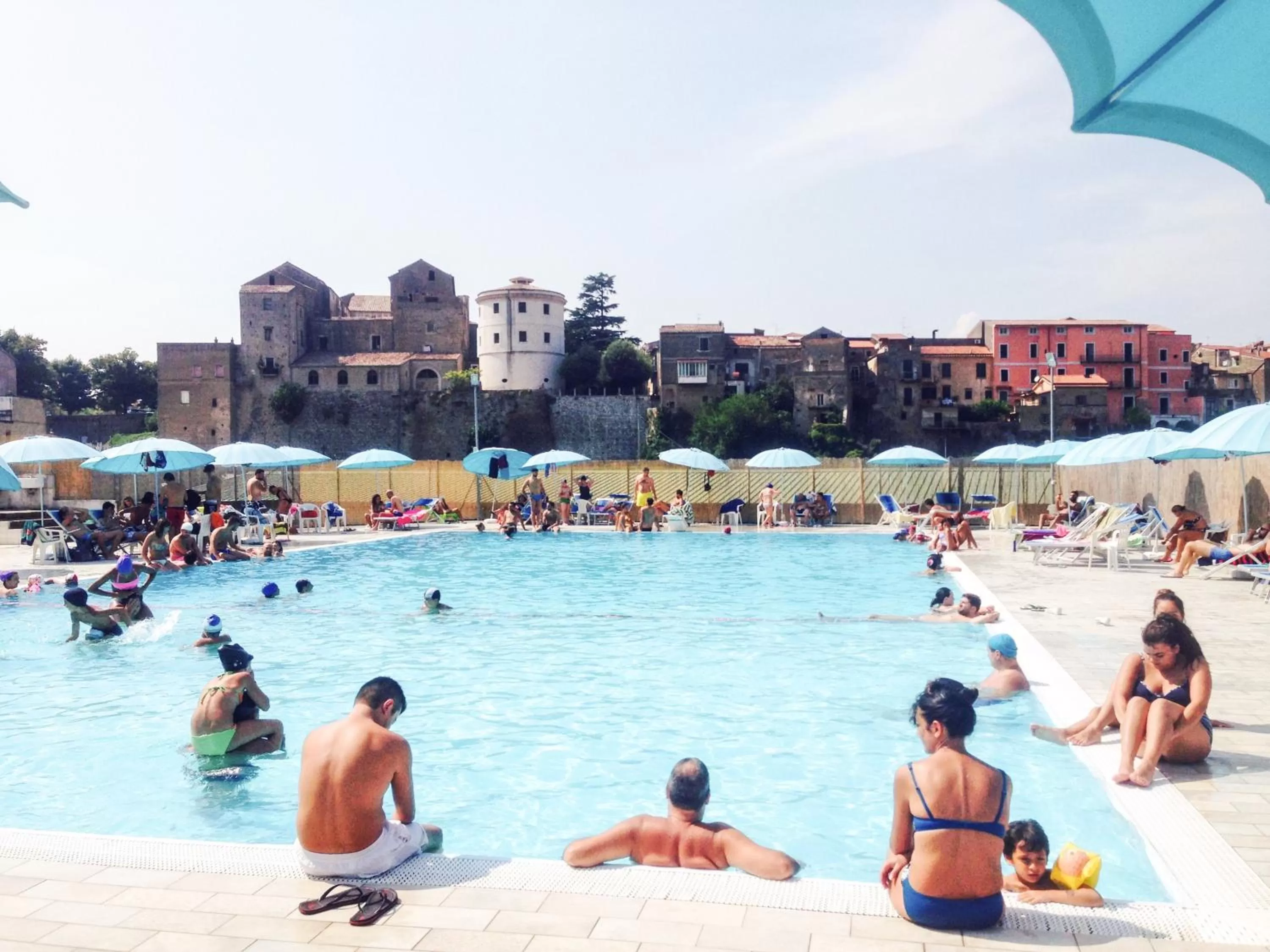 Pool view in Le Rocce