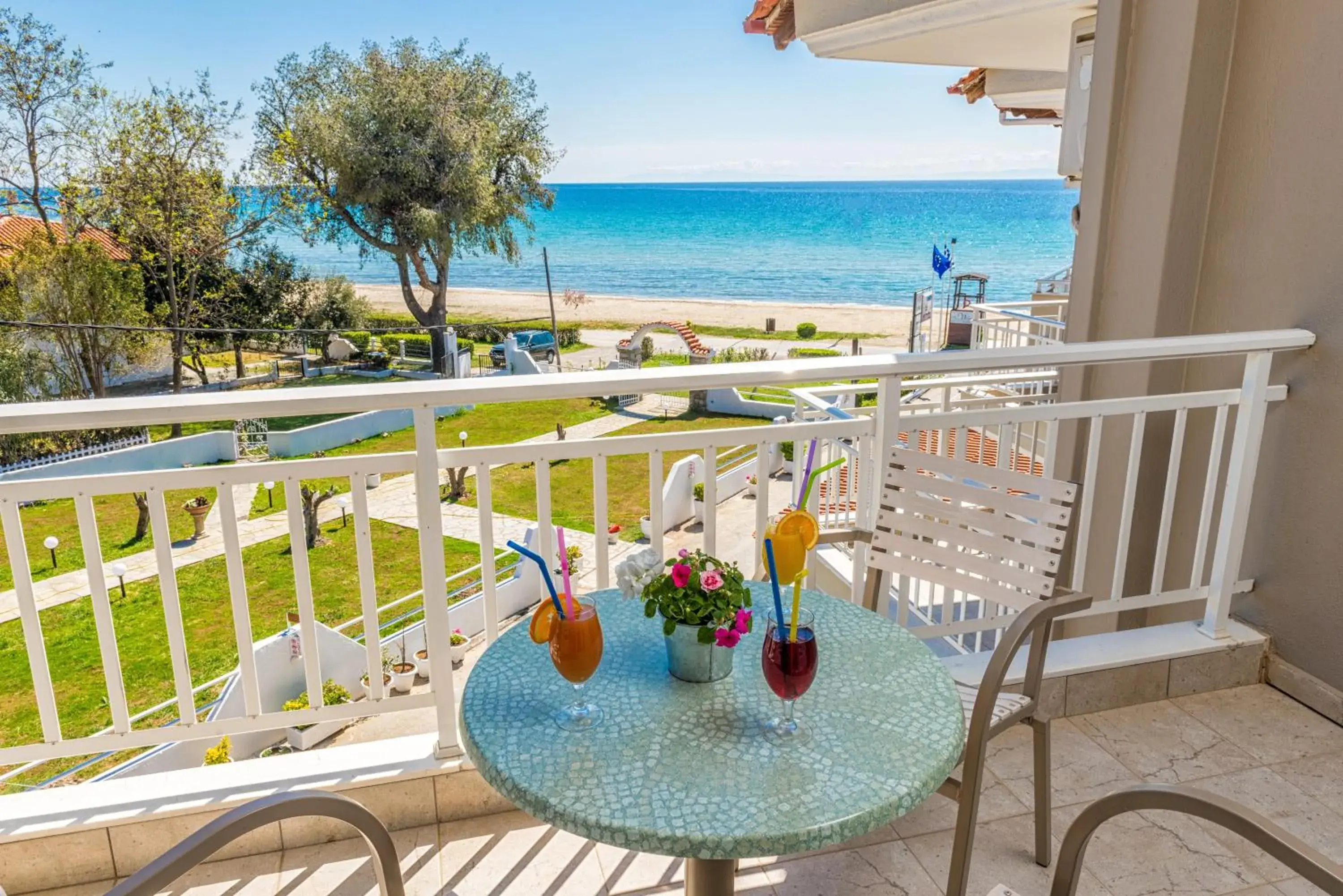 Garden view, Balcony/Terrace in Georgalas Sun Beach Resort