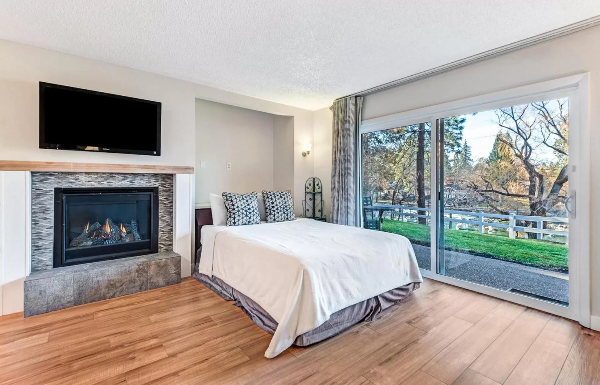 Living room in Bend Riverside Condos