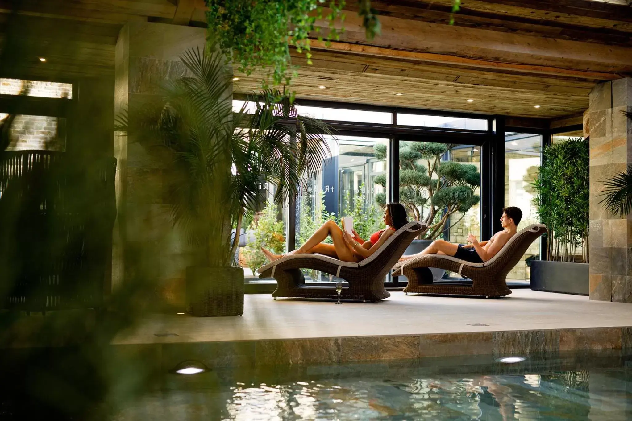 Swimming pool in Lanelay Hall Hotel & Spa Swimming pool in Lanelay Hall Hotel & Spa