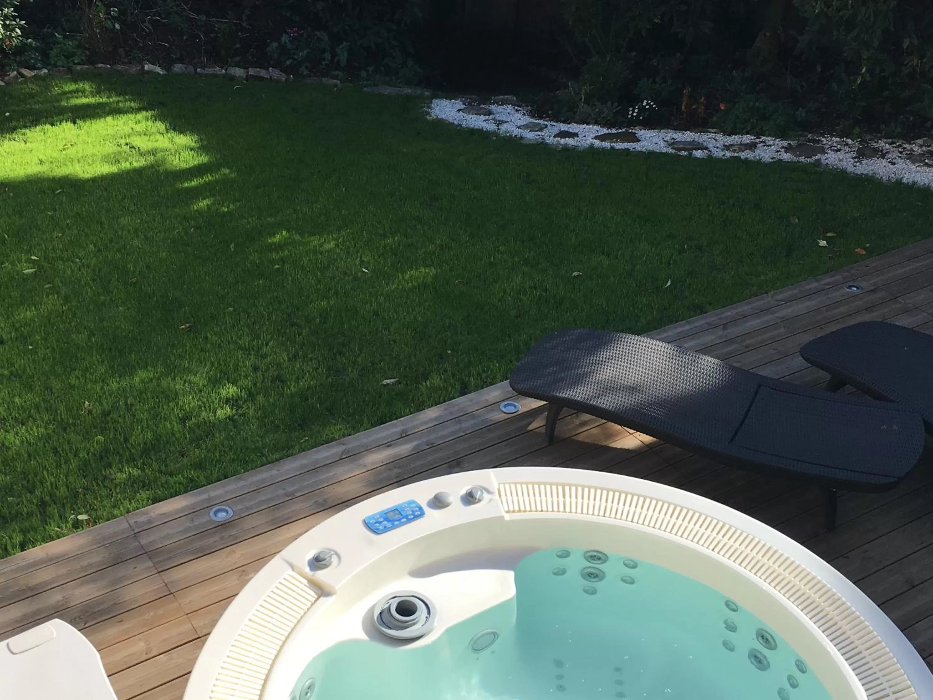 Balcony/Terrace in Chambres d'Hôtes Au coin du spa