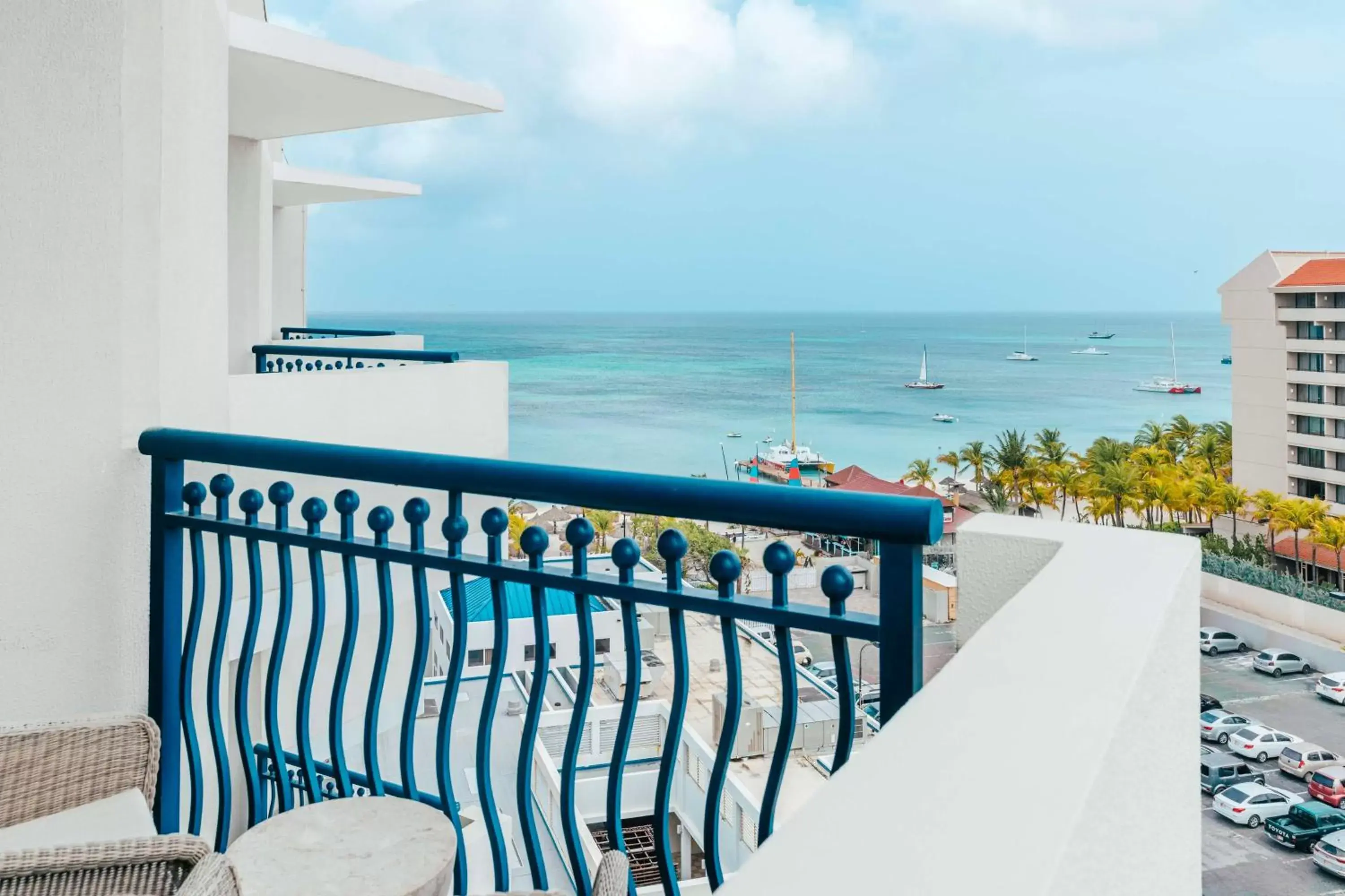 View (from property/room), Balcony/Terrace in Hilton Aruba Caribbean Resort & Casino