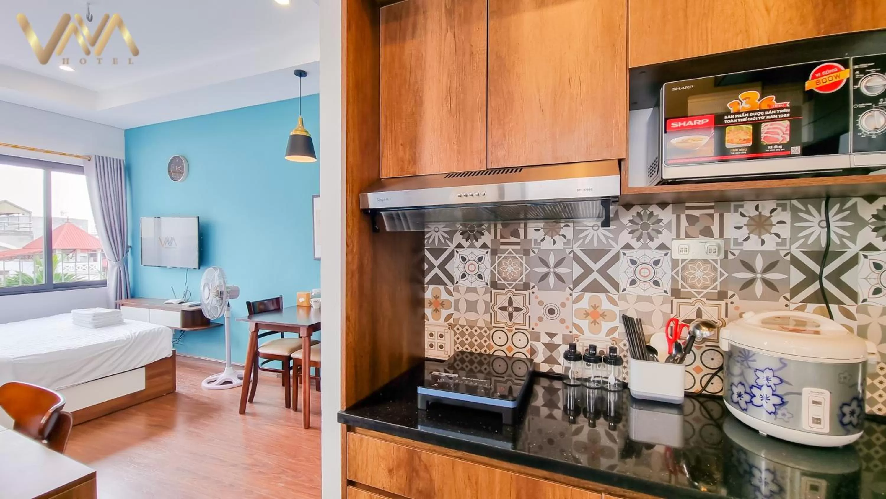 Coffee/tea facilities, Bed in VNAHOMES Serviced Apartment