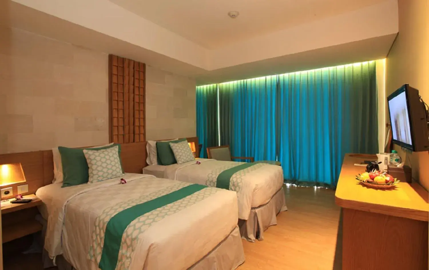Property building, Bed in Bedrock Hotel Kuta Bali