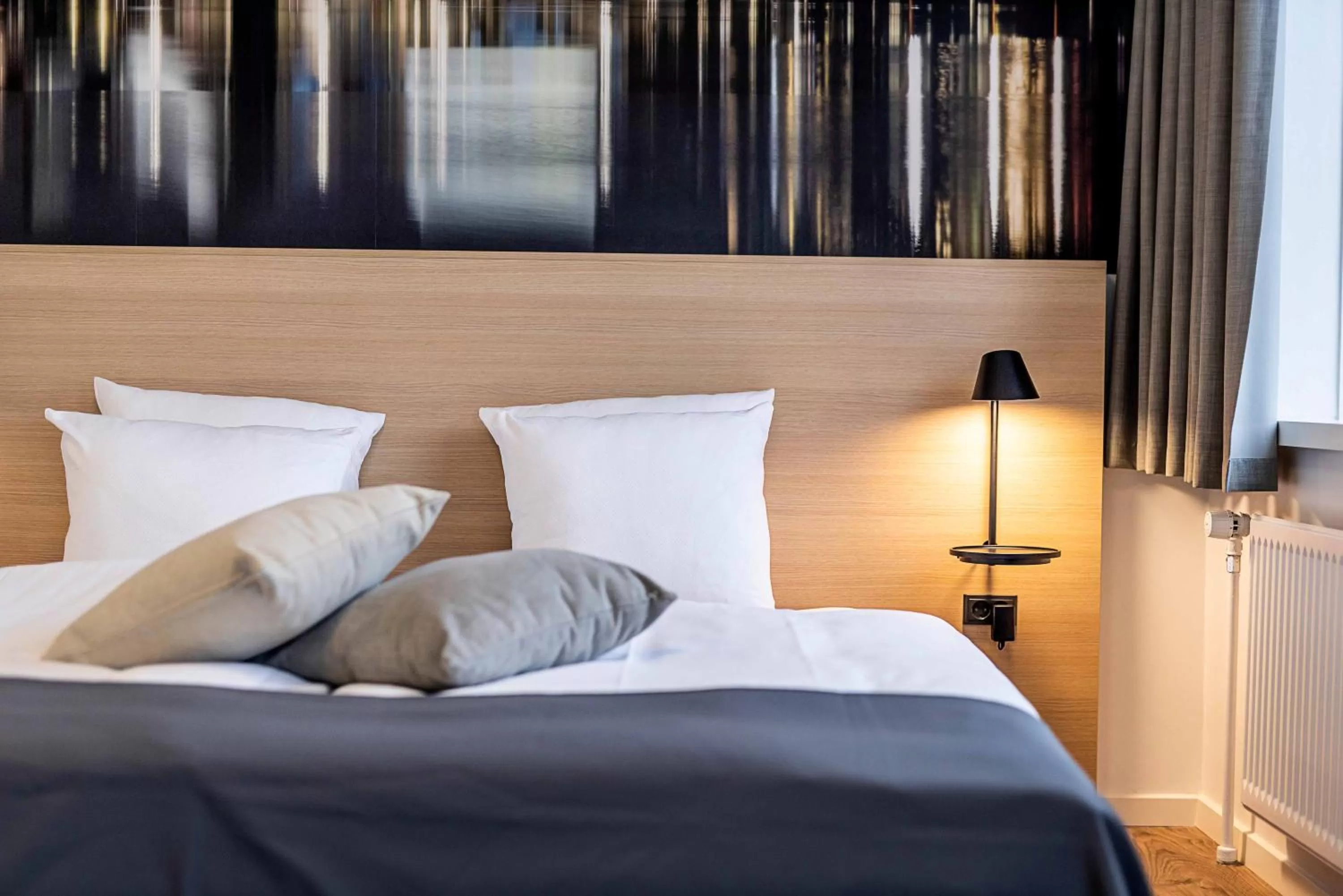 Bed in KOMPAS Hotel Aalborg