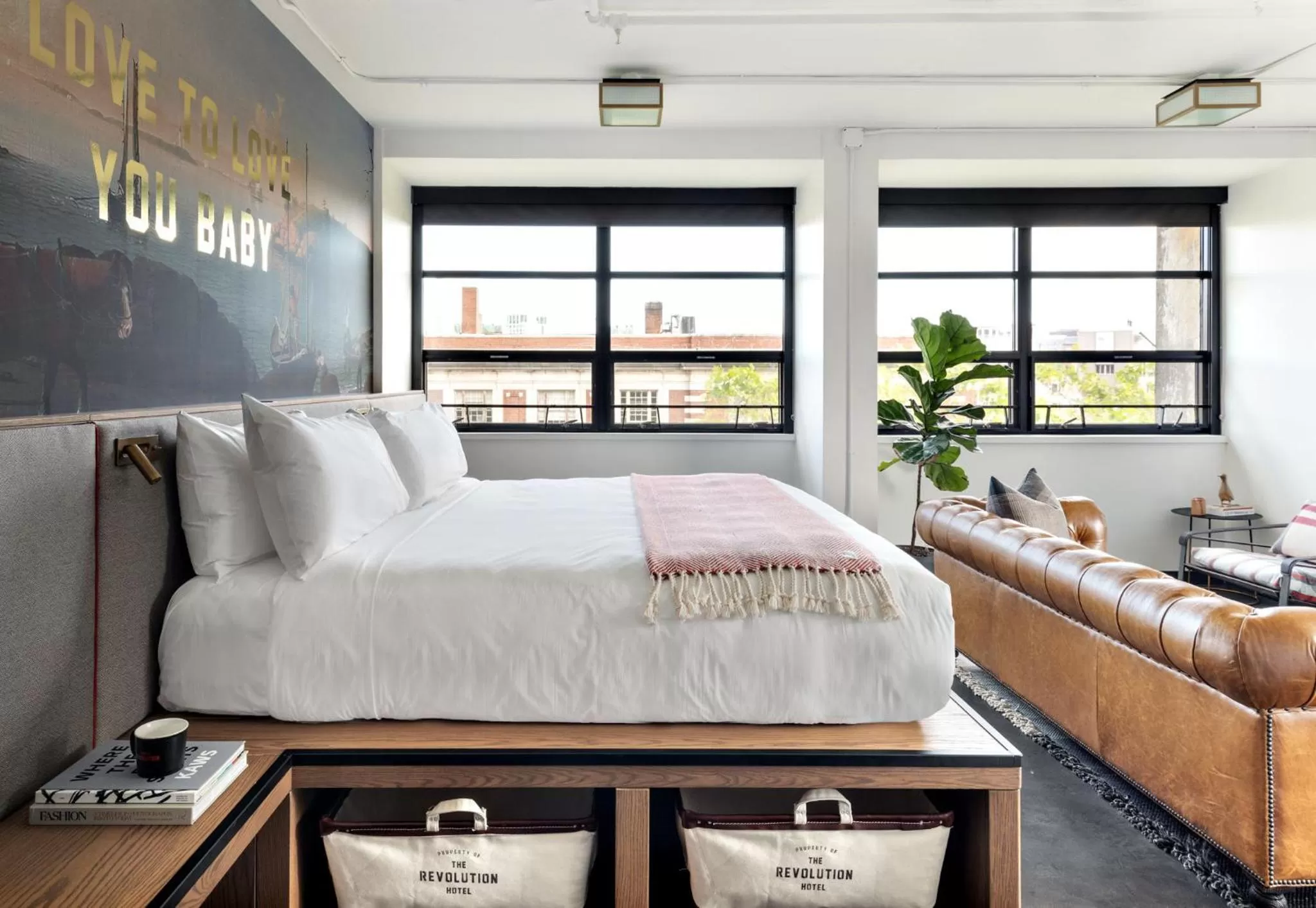 Bed in The Revolution Hotel