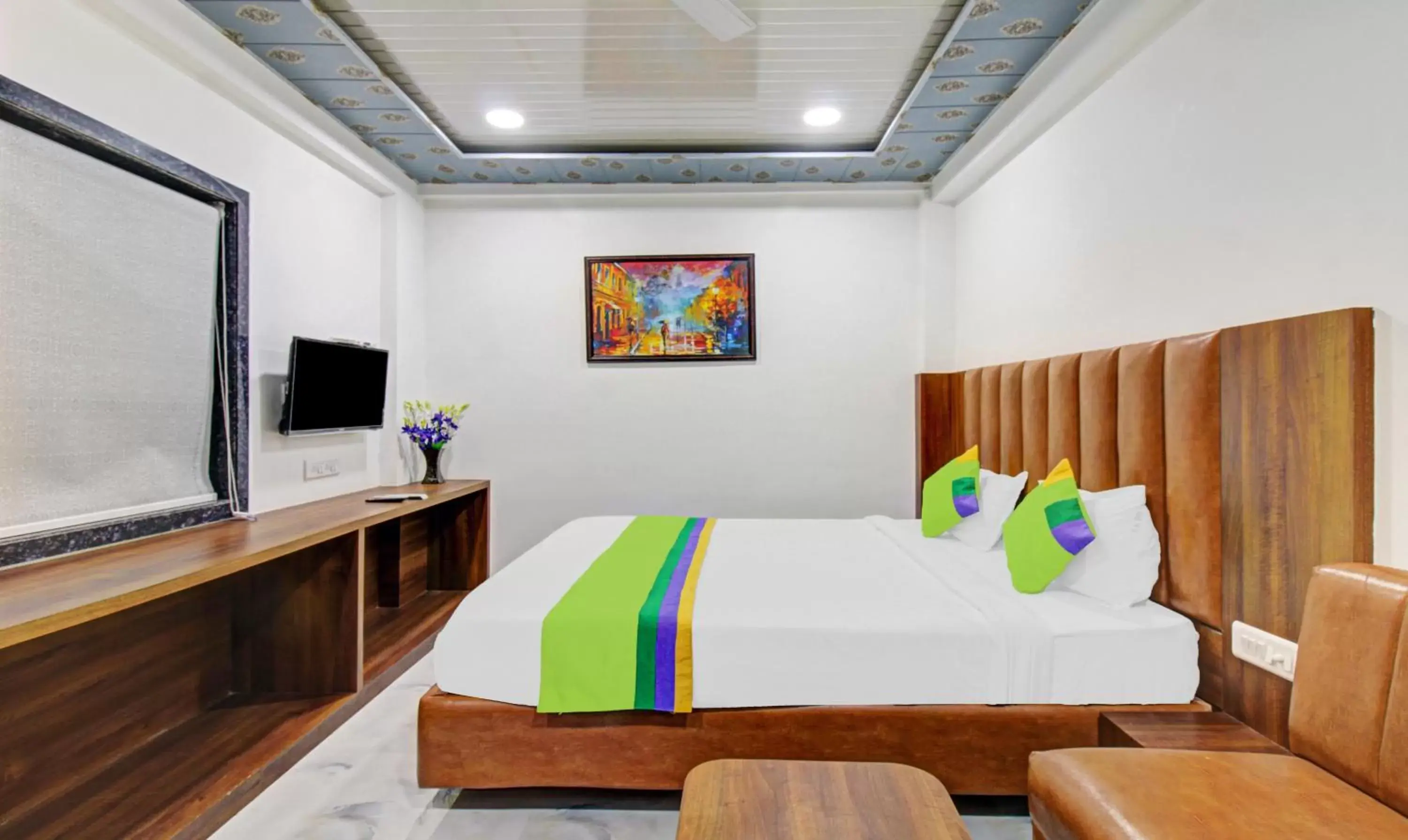 Bedroom, Bed in Treebo Hotel Rk Inn, Railway Station Bedroom, Bed in Treebo Hotel Rk Inn, Railway Station