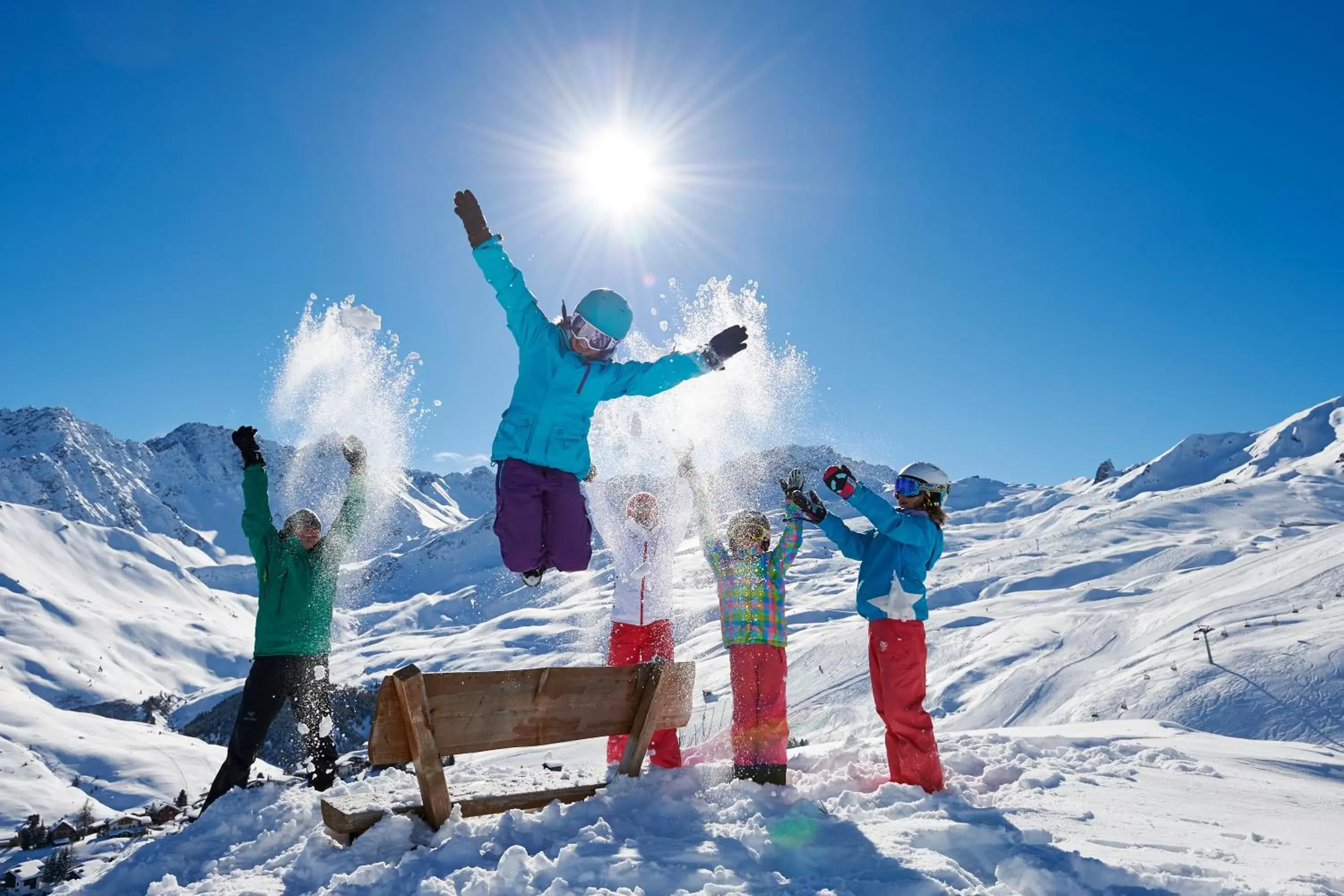 People, Winter in Faern Arosa Altein