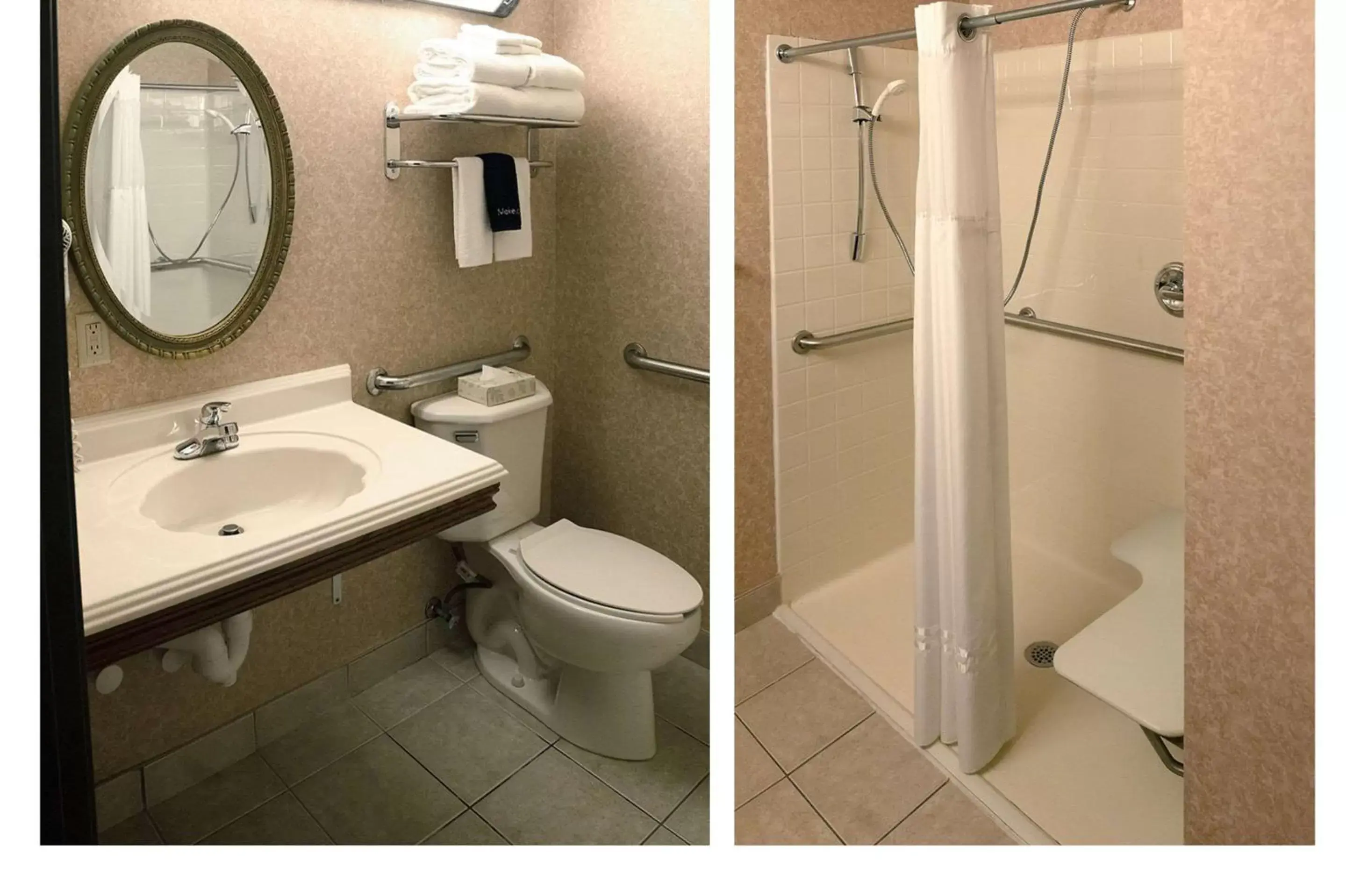 Bedroom, Bathroom in Shoreline Inn & Conference Center, Ascend Hotel Collection