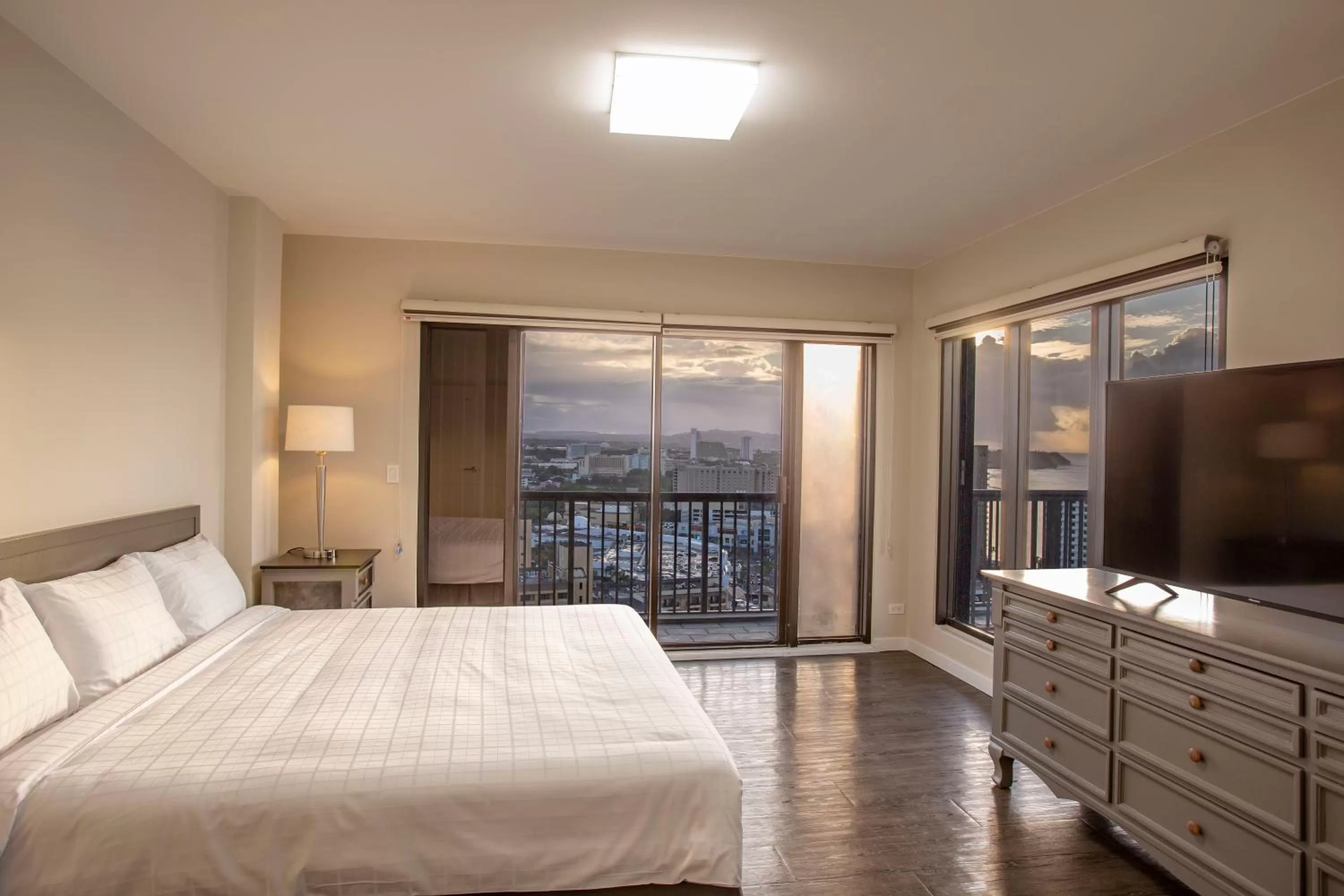 Bed in The Bayview Hotel Guam