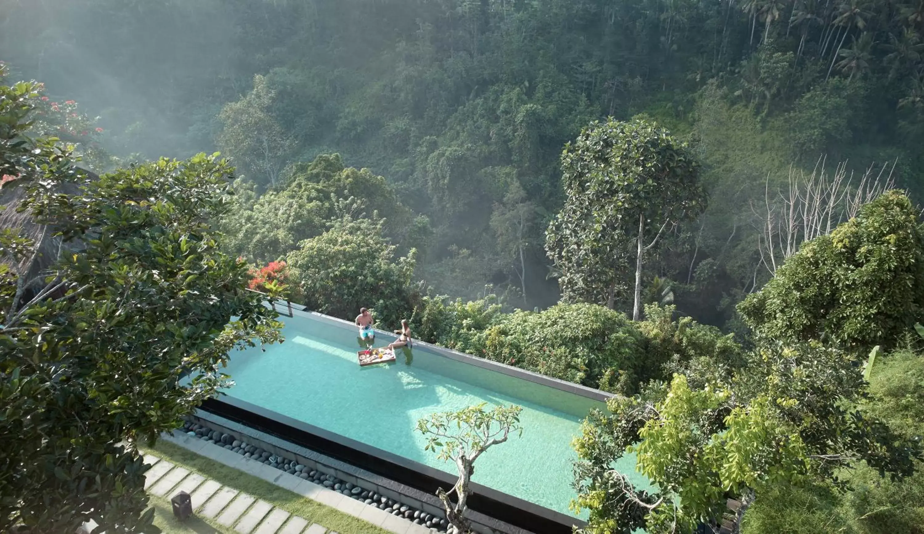 Pool view in Kamandalu Ubud Pool view in Kamandalu Ubud