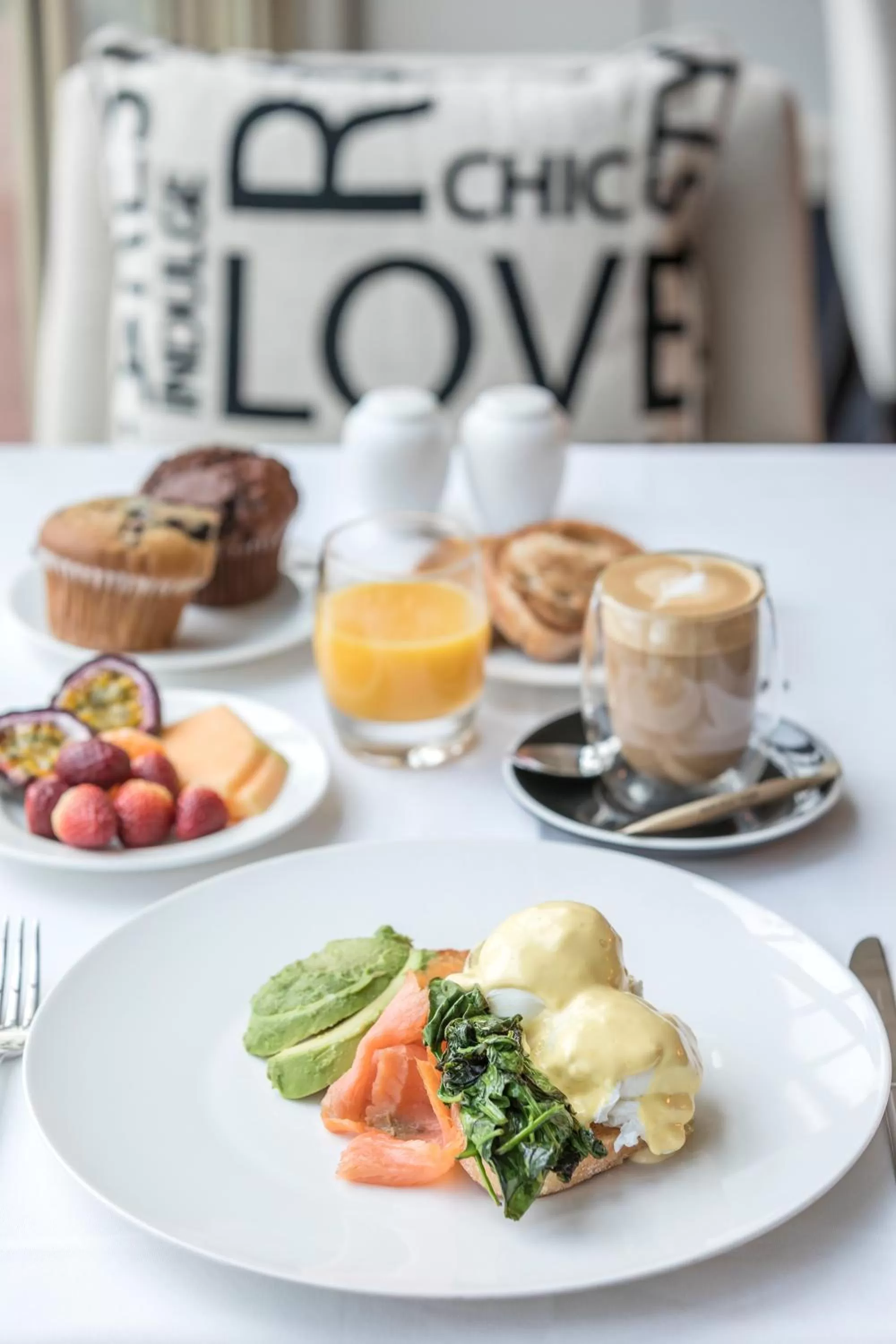 Continental breakfast in The Carrington Hotel