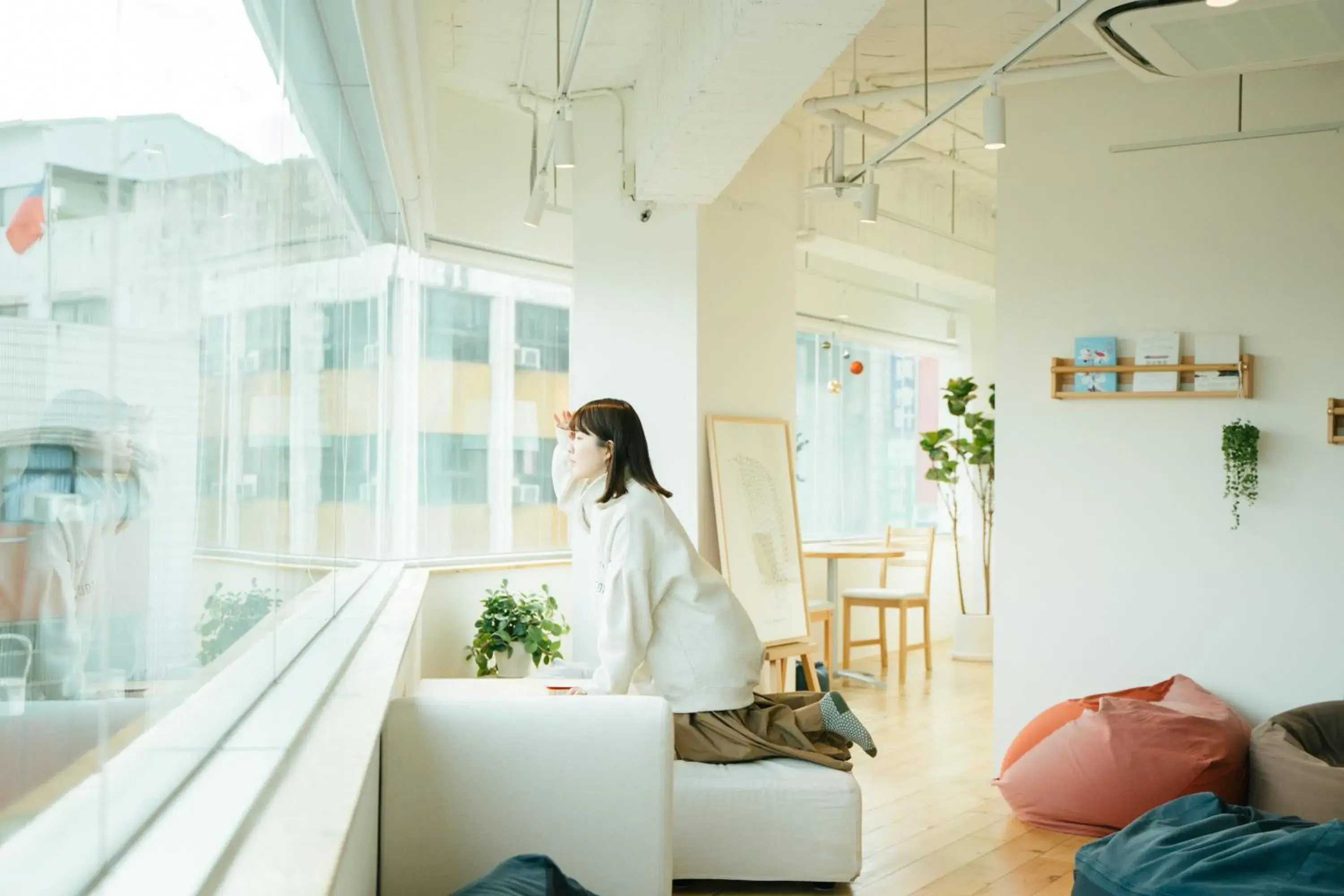 Communal lounge/ TV room in Norden Ruder Hostel Taichung