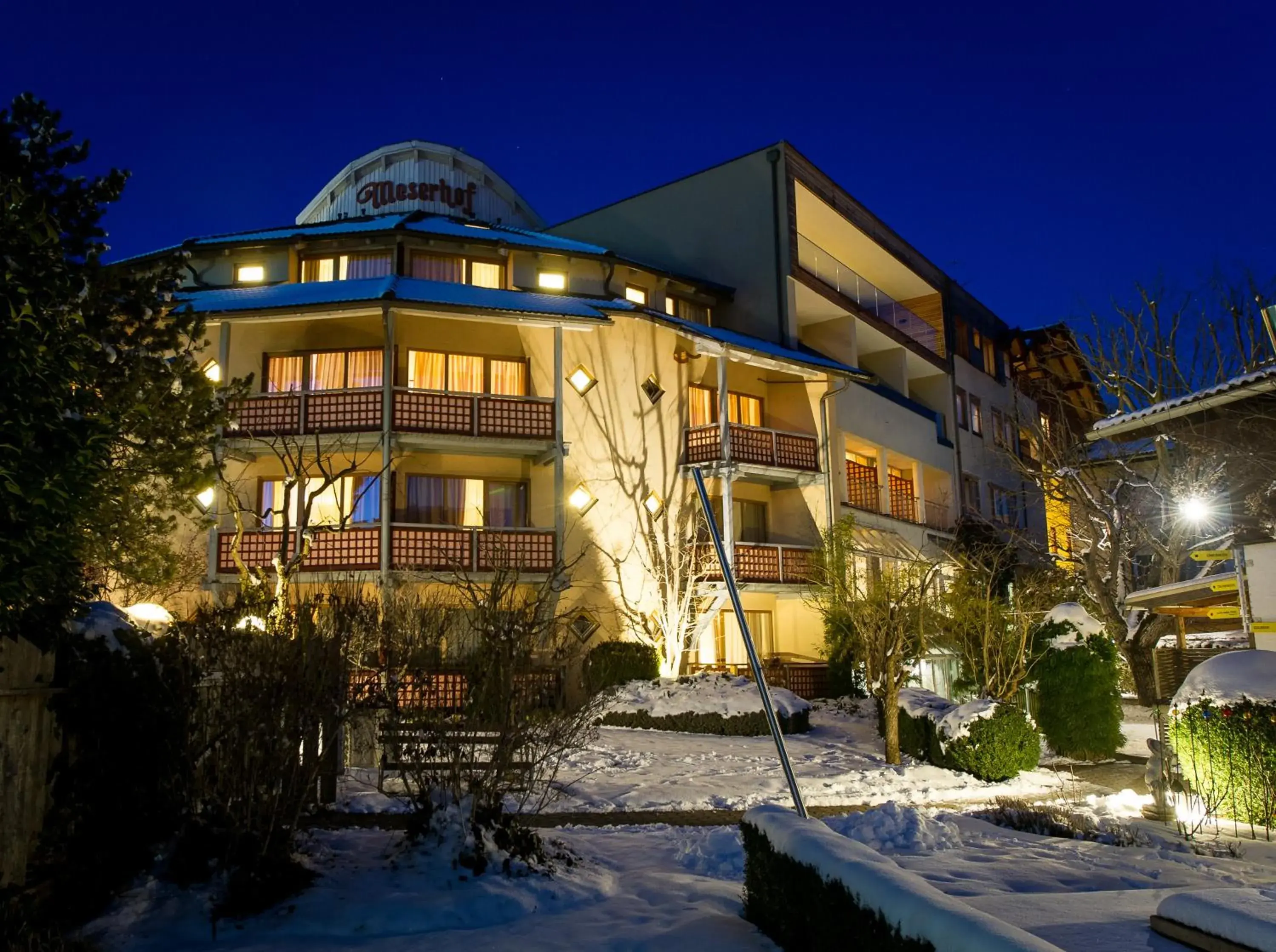 Property building, Winter in Hotel Moserhof