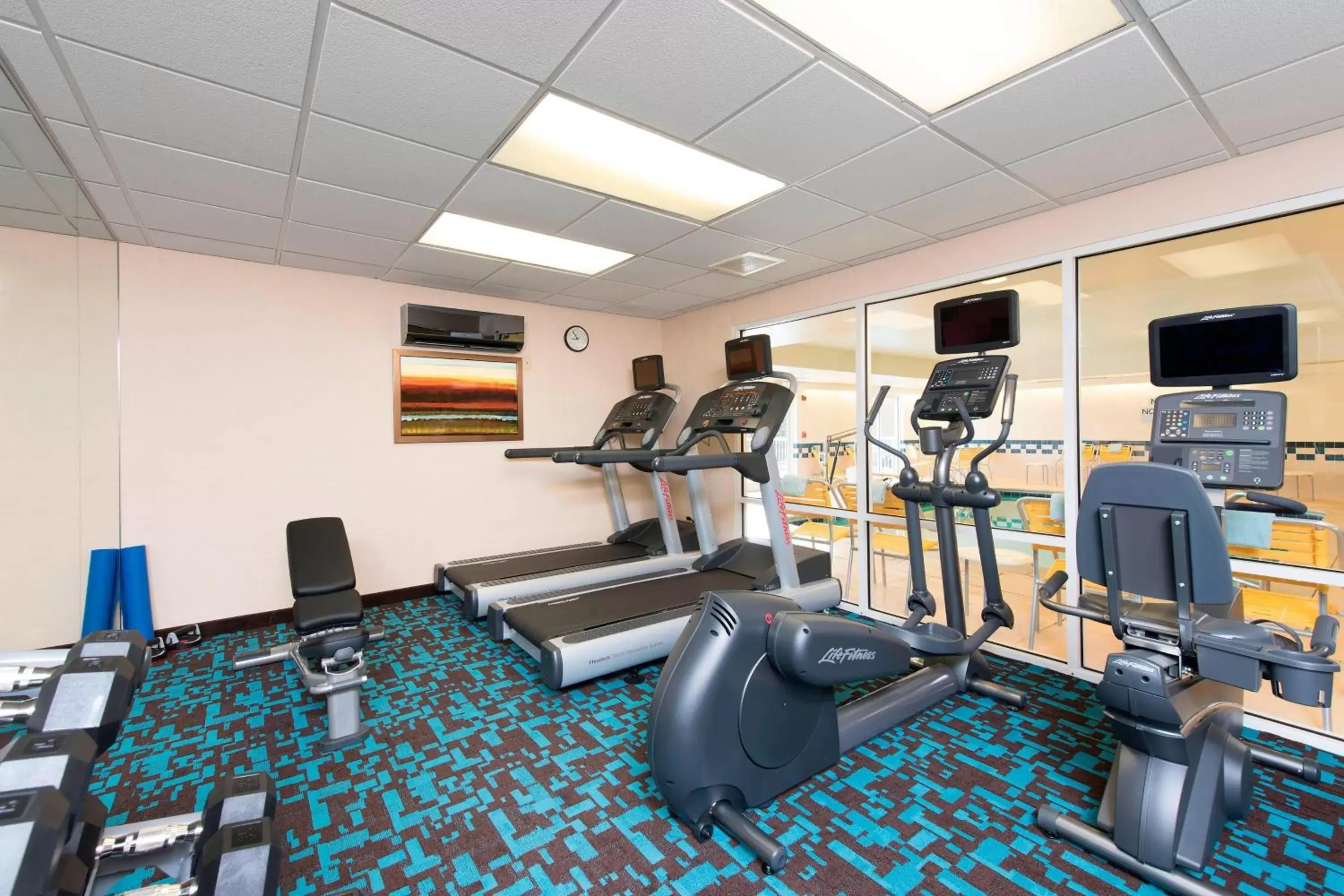 Fitness centre/facilities, Fitness Center/Facilities in Fairfield Inn and Suites by Marriott Chicago St. Charles